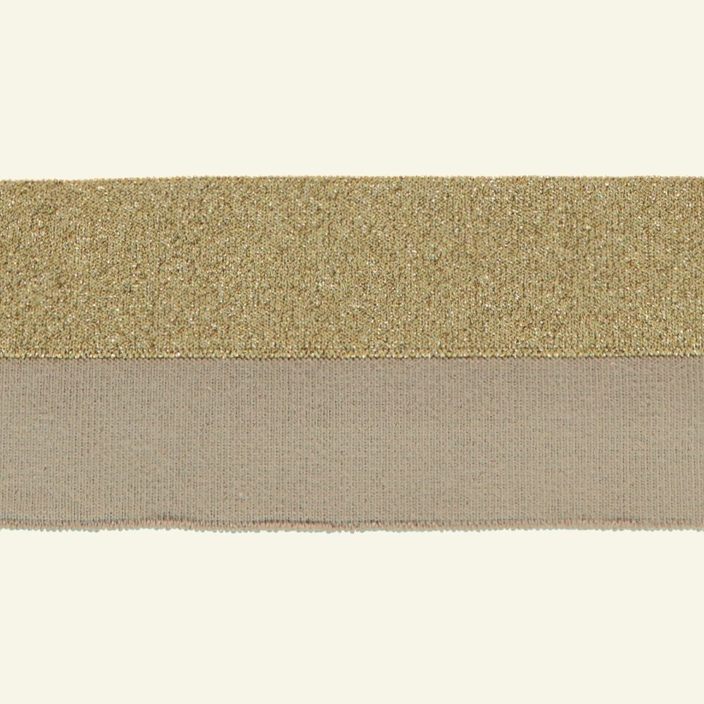 Billede af 1x1 folderib 3x100cm beige/guldfv. lurex