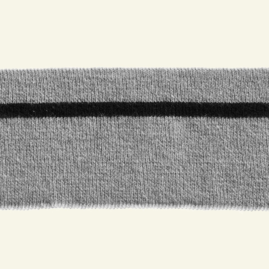 Billede af 1x1 rib 4,8x100cm grå melange/sort 1stk