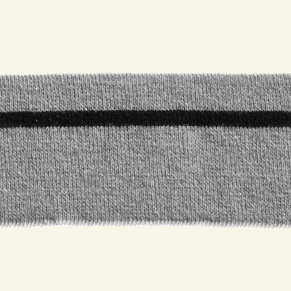 1x1 rib 4,8x100cm grey melange/black 1pc 96112_pack