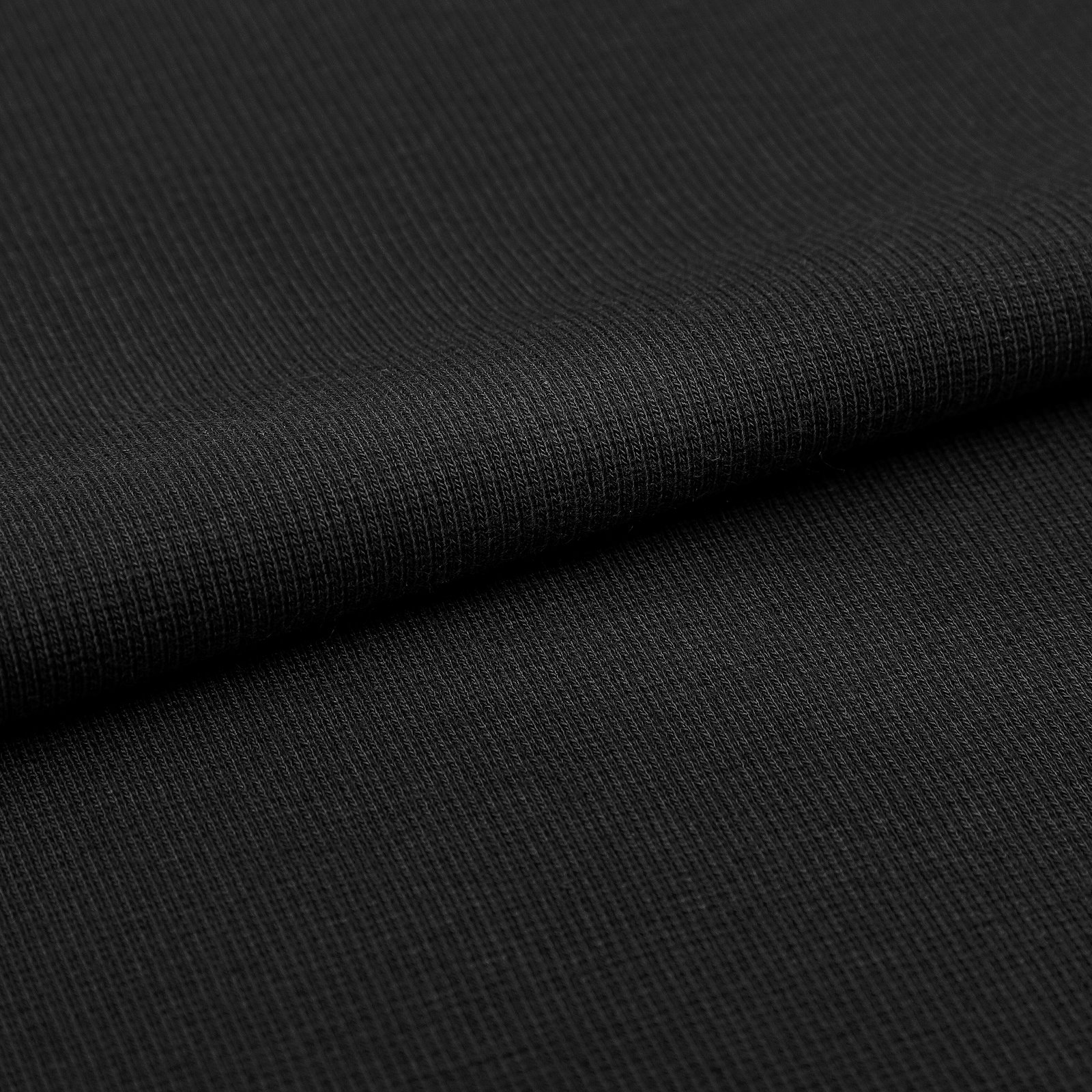 9550 - 2 x 2 Heavy Cotton/Elastane Rib Black