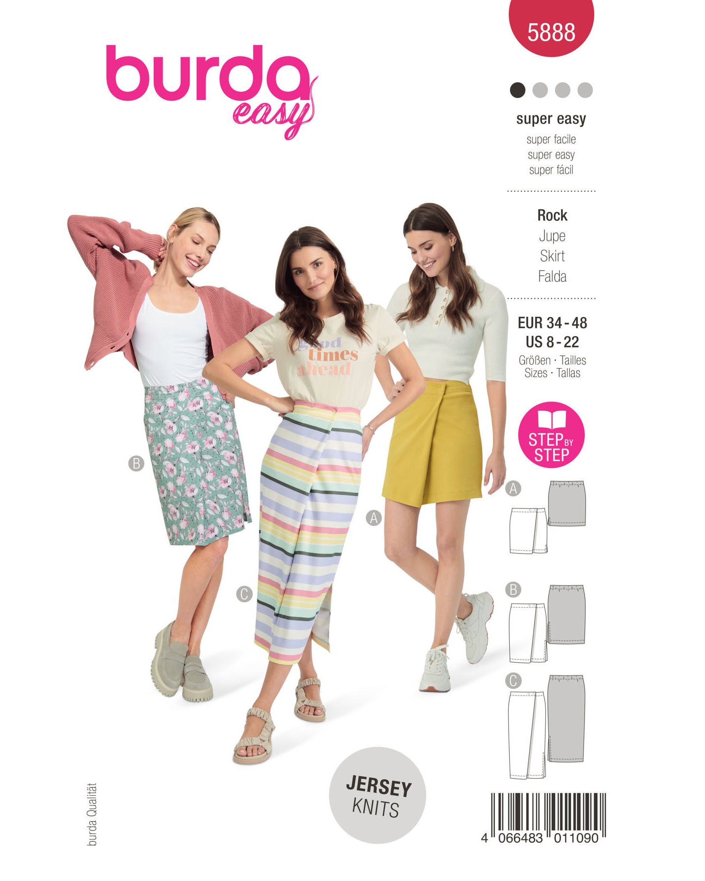 5888 Skirt with pleat 34-48 1100022_pack