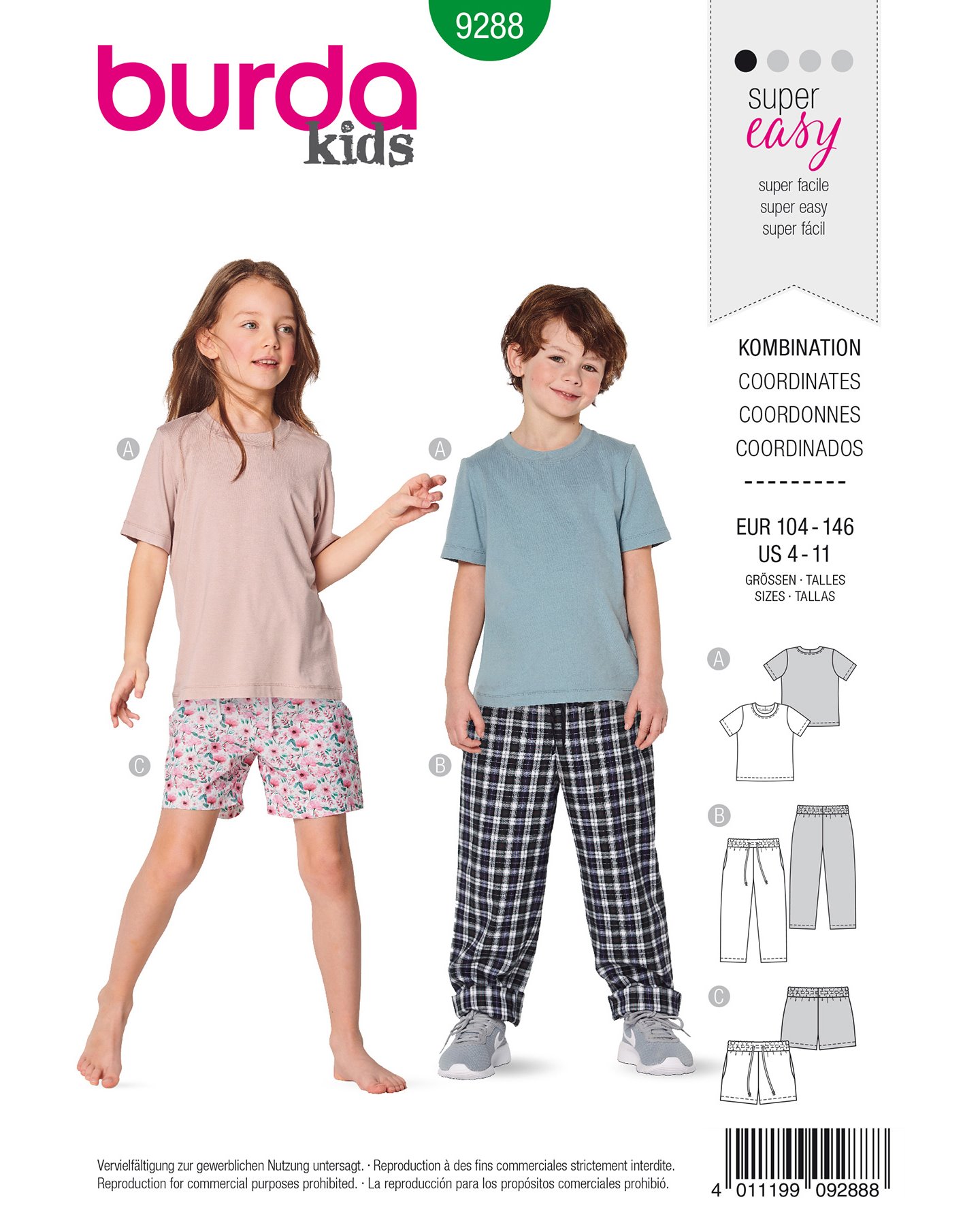 9288 Pyjamas kids 104-146 1100185_pack