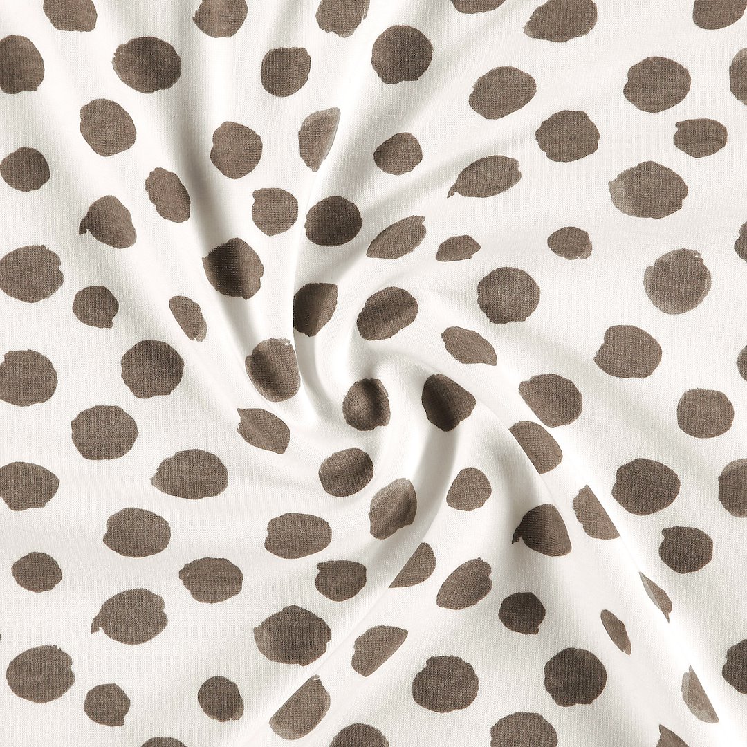 Billede af Alpefleece hvid med store prikker
