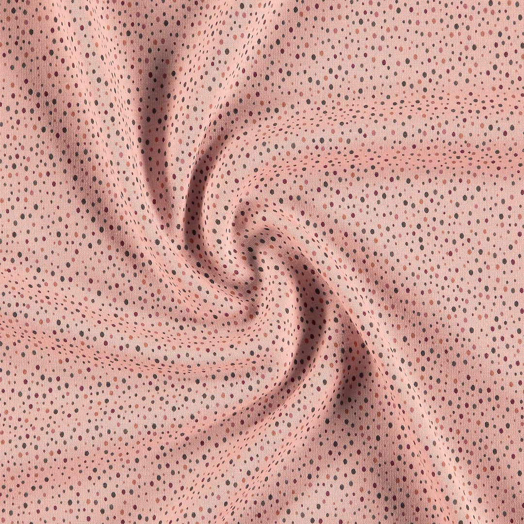 Billede af Alpefleece rosa med små prikker