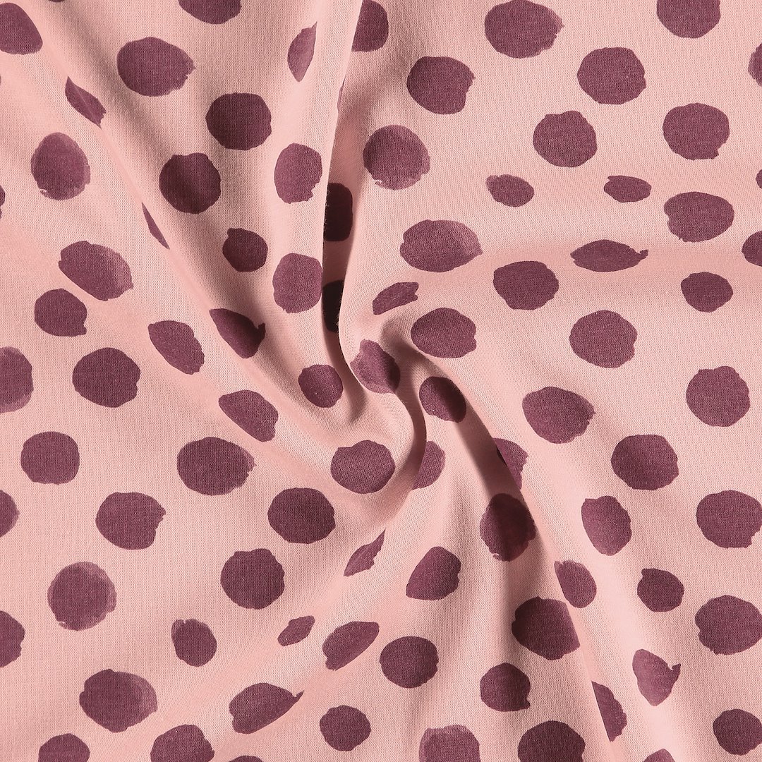 Billede af Alpefleece rosa med store prikker