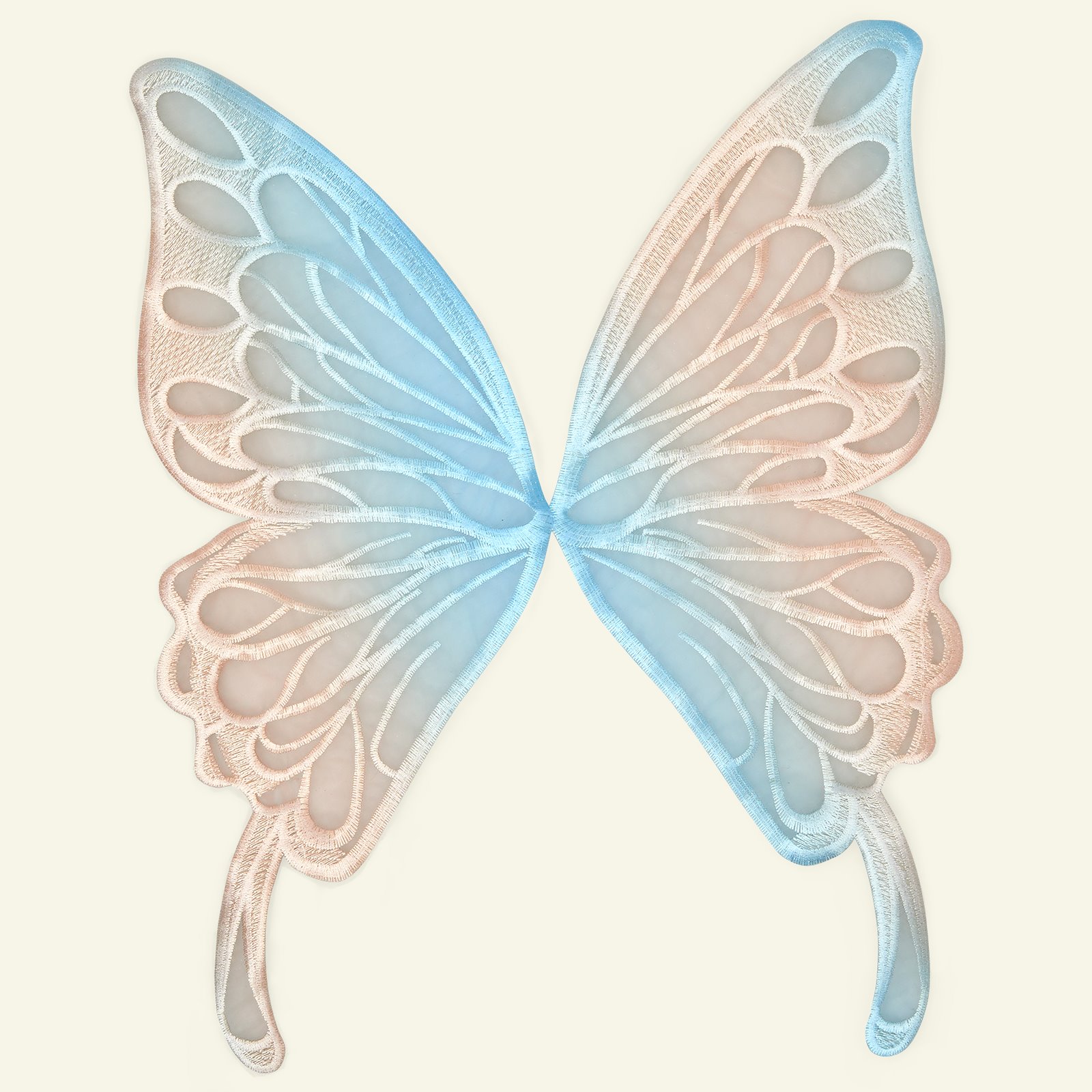 Applikasjon sommerfugl 26x32 cm blå/rosa 24964_pack
