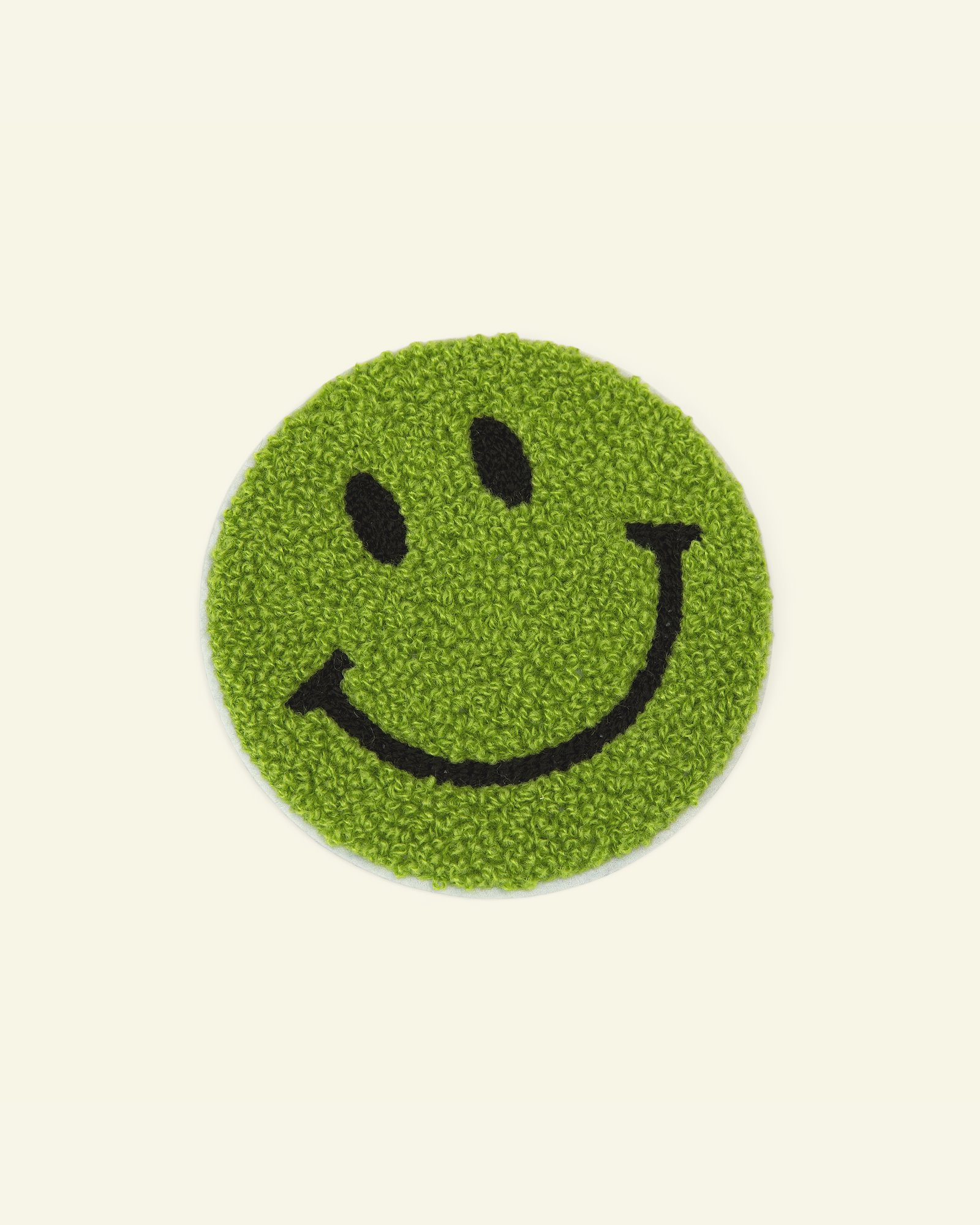 Applikation Smiley 9,5cm grün 1Stk 24927_pack