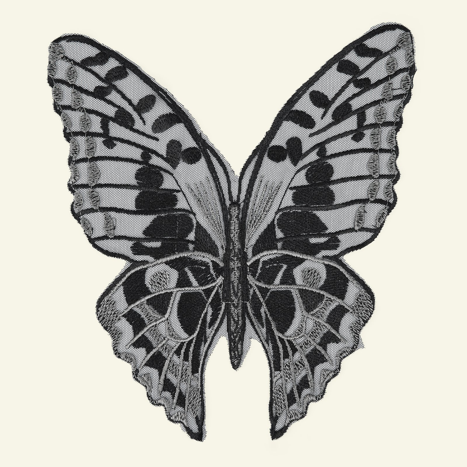 Appliqué butterfly 29x24cm black 1pcs 50204_pack
