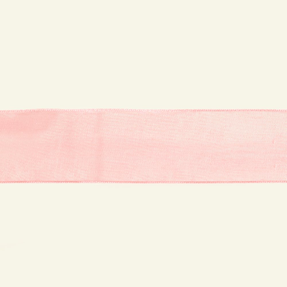 lys organza rosa Bånd 3m & 25mm Stil) | (Stoff Selfmade®