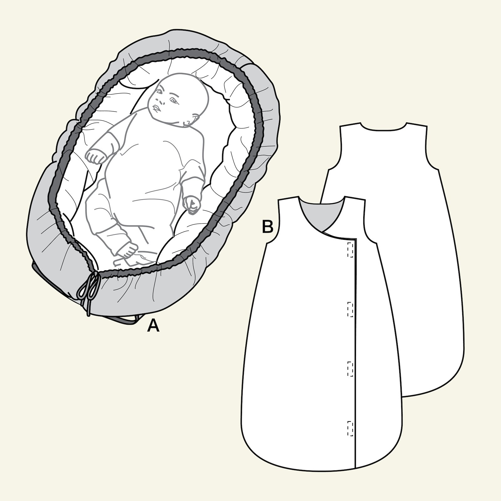 Baby nest and sleeping bag p81013_pack