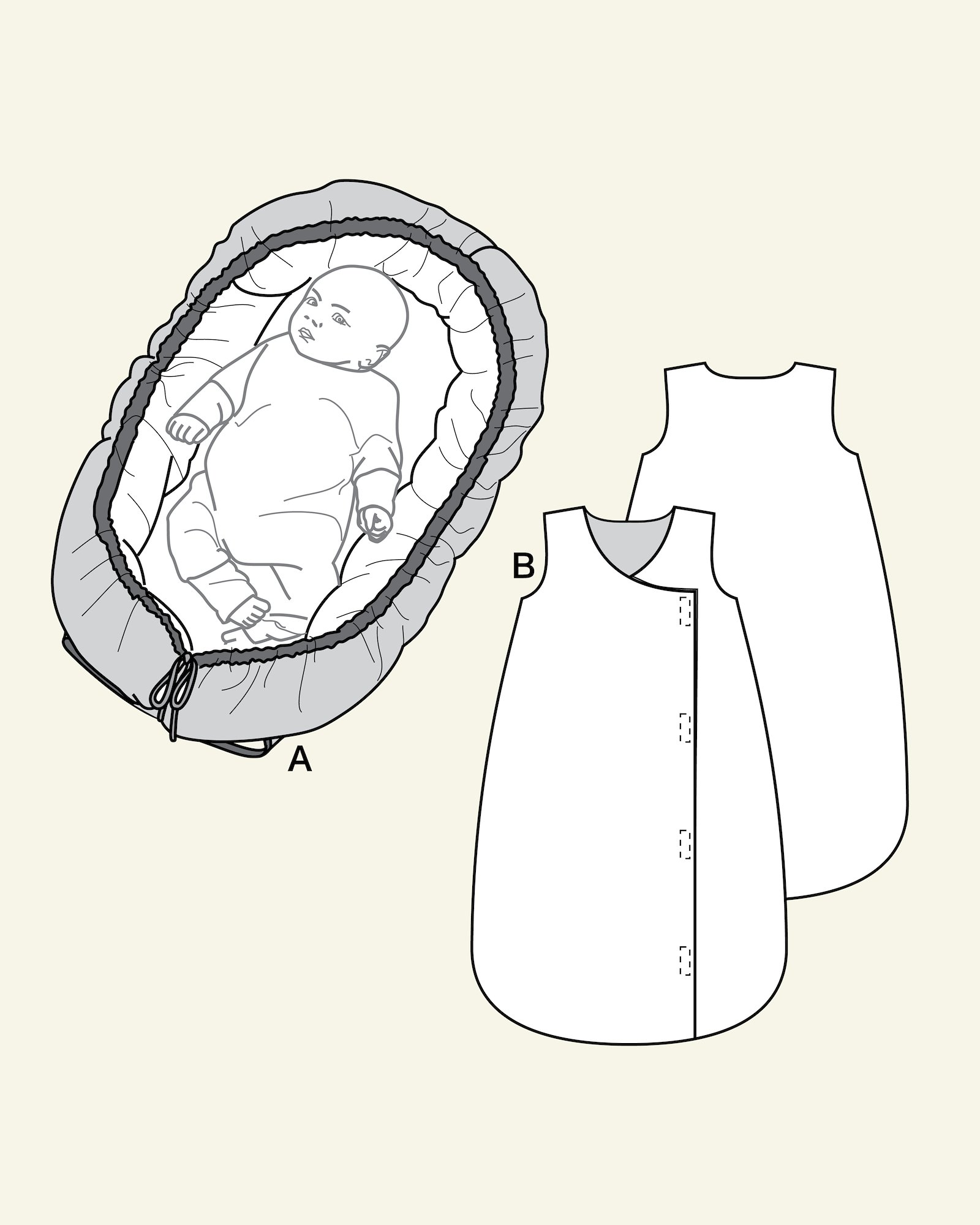 Baby nest and sleeping bag p81013_pack