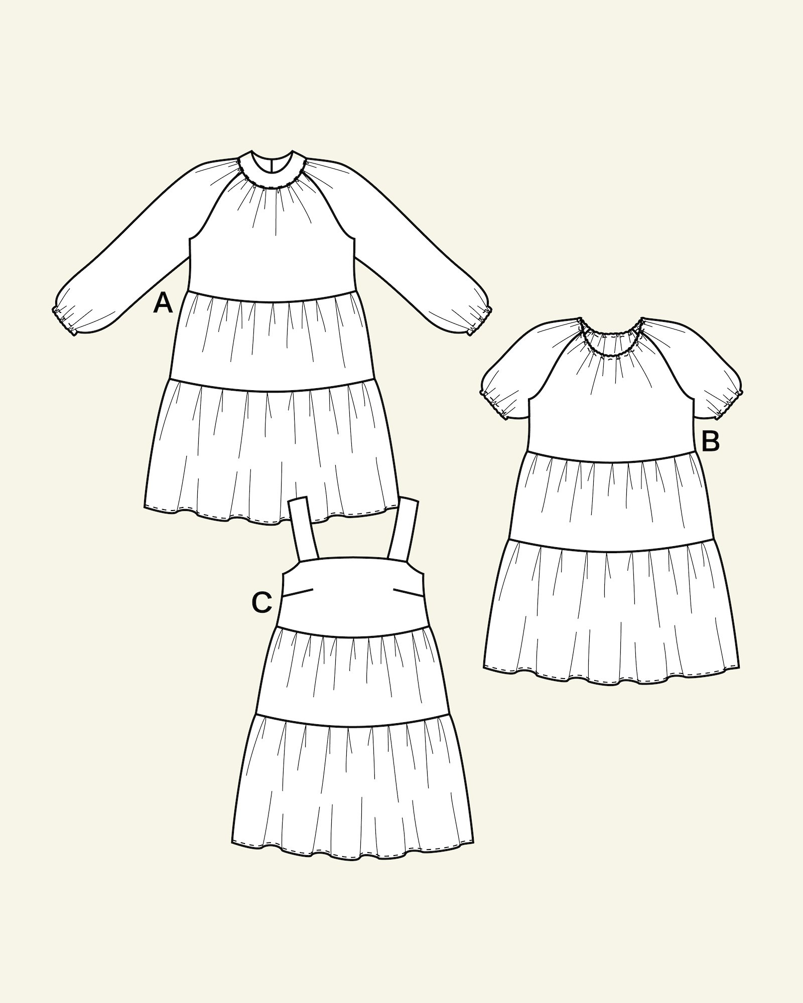 Babydoll kjole, 34 p23168_pack