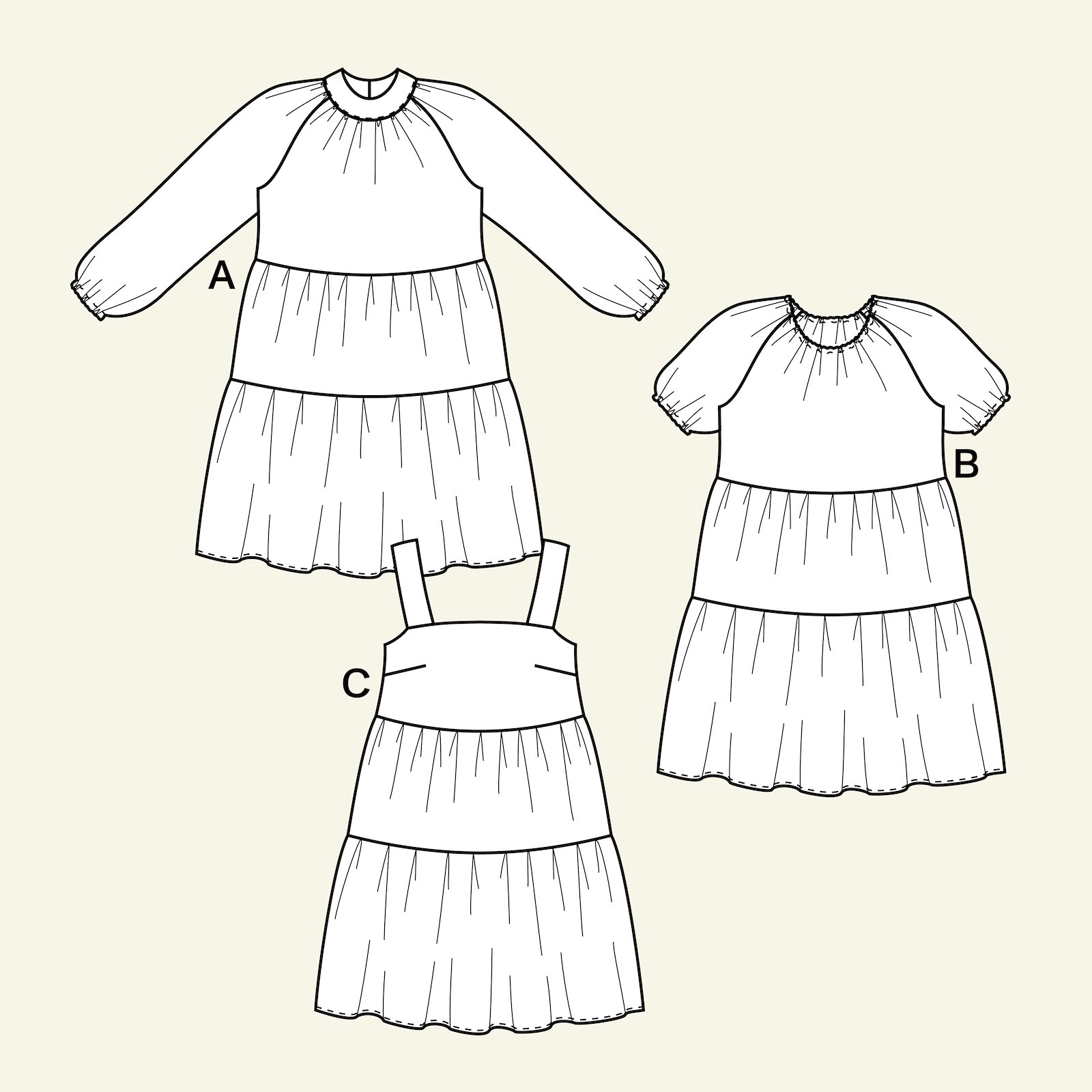 Babydoll kjole p23168_pack