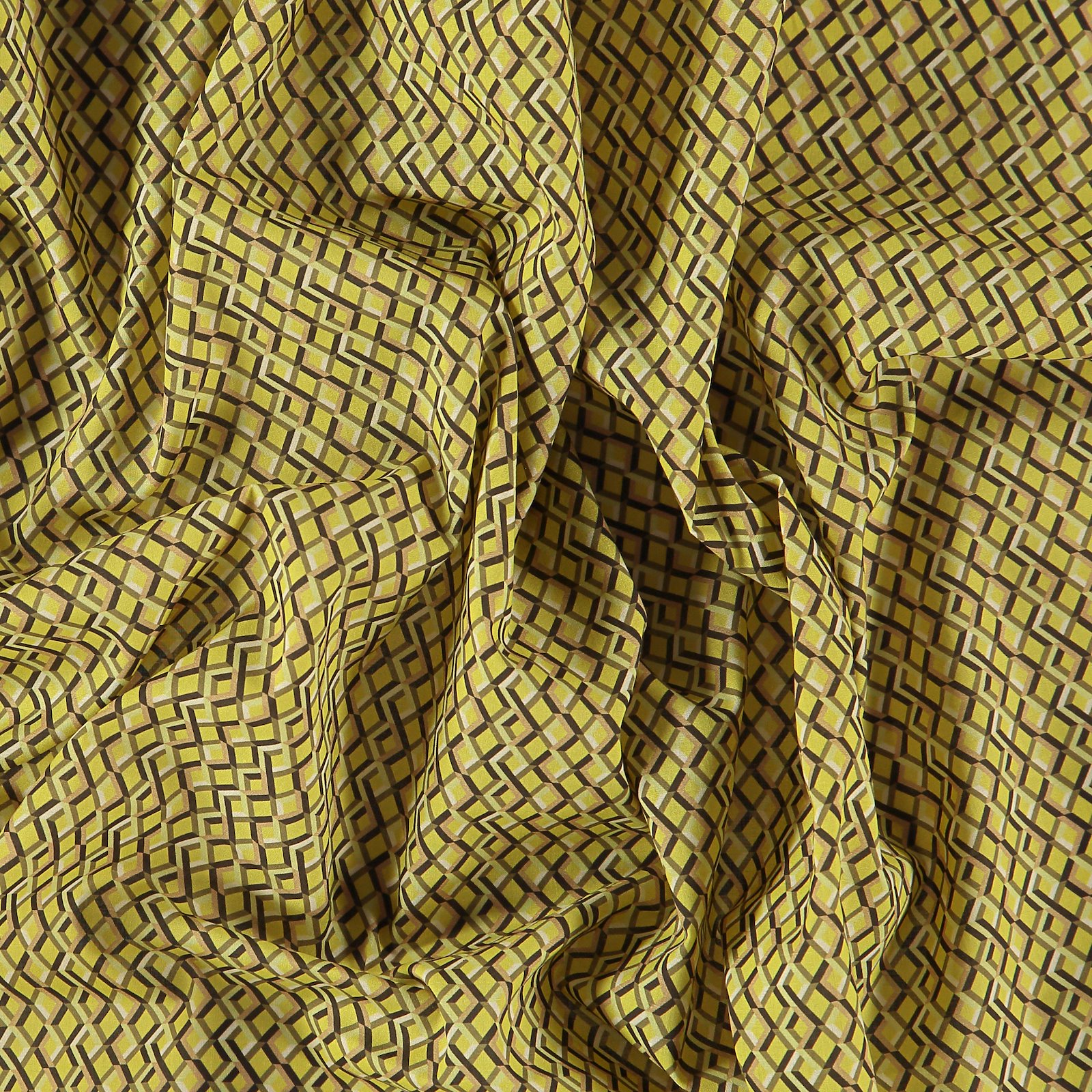 Baumwolle gewebt, gelb mit graf. Print 501830_pack