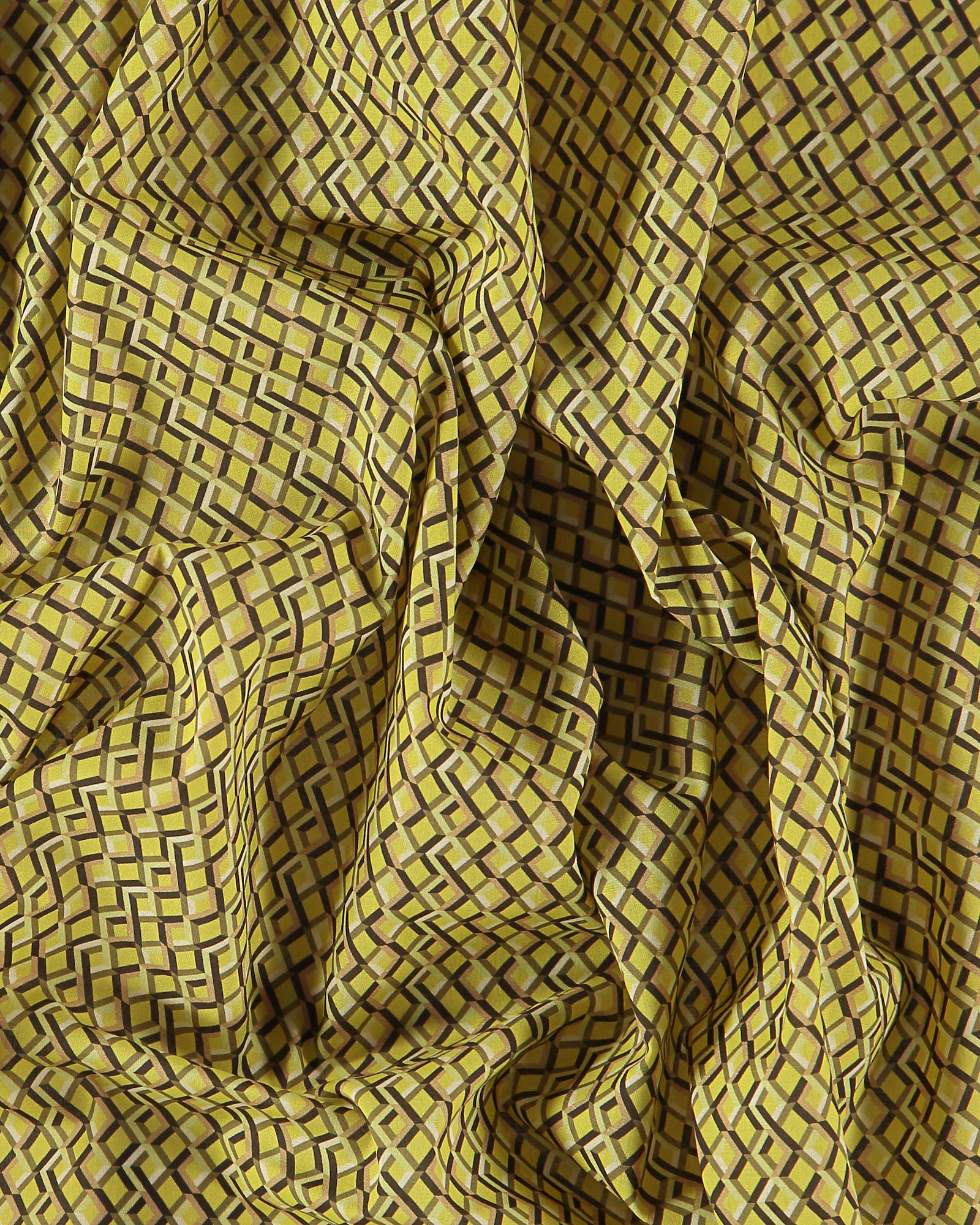 Baumwolle gewebt, gelb mit graf. Print 501830_pack