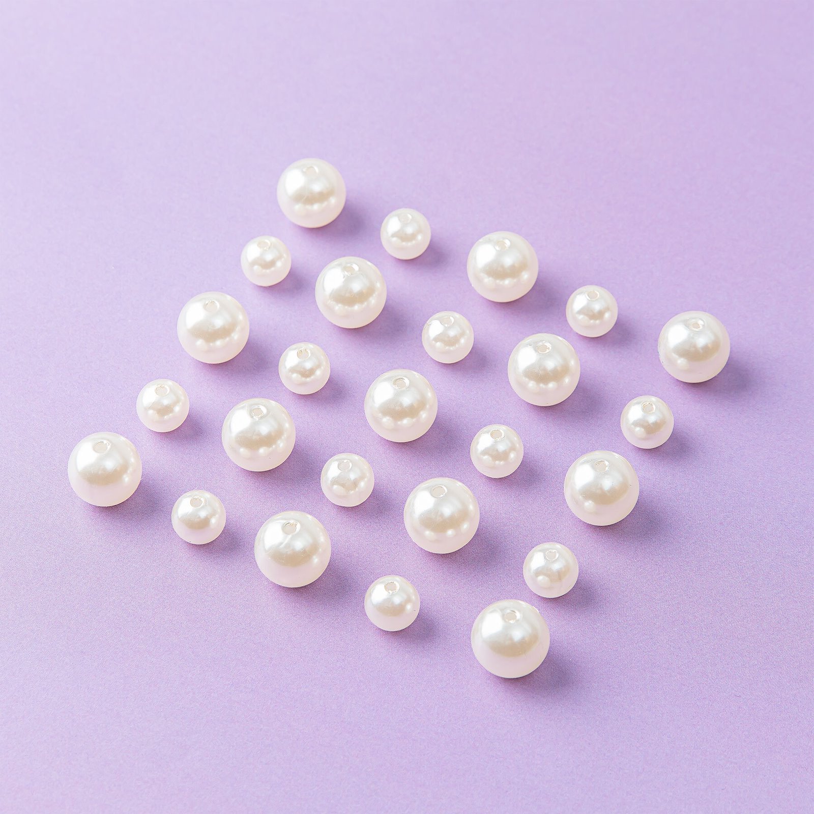 Beads 10mm MOP col. offwhite 25pcs 43261_43251_sskit