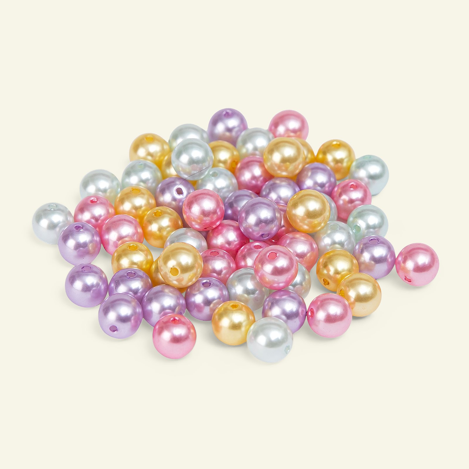 Beads 10mm mother of pearl 4 col. 60pcs 43260_pack