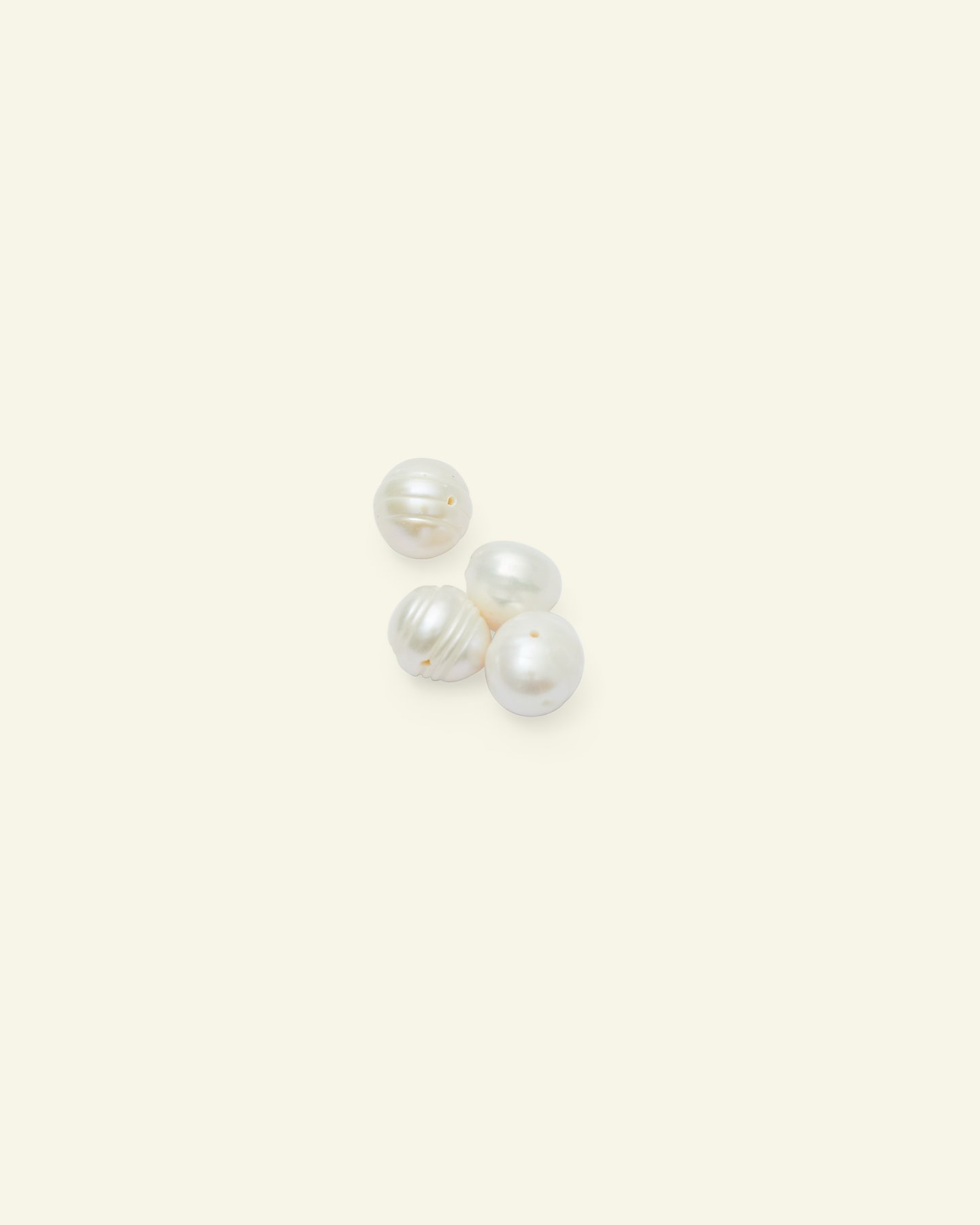 Beads freshwater approx 10mm white 4pcs 47623_pack