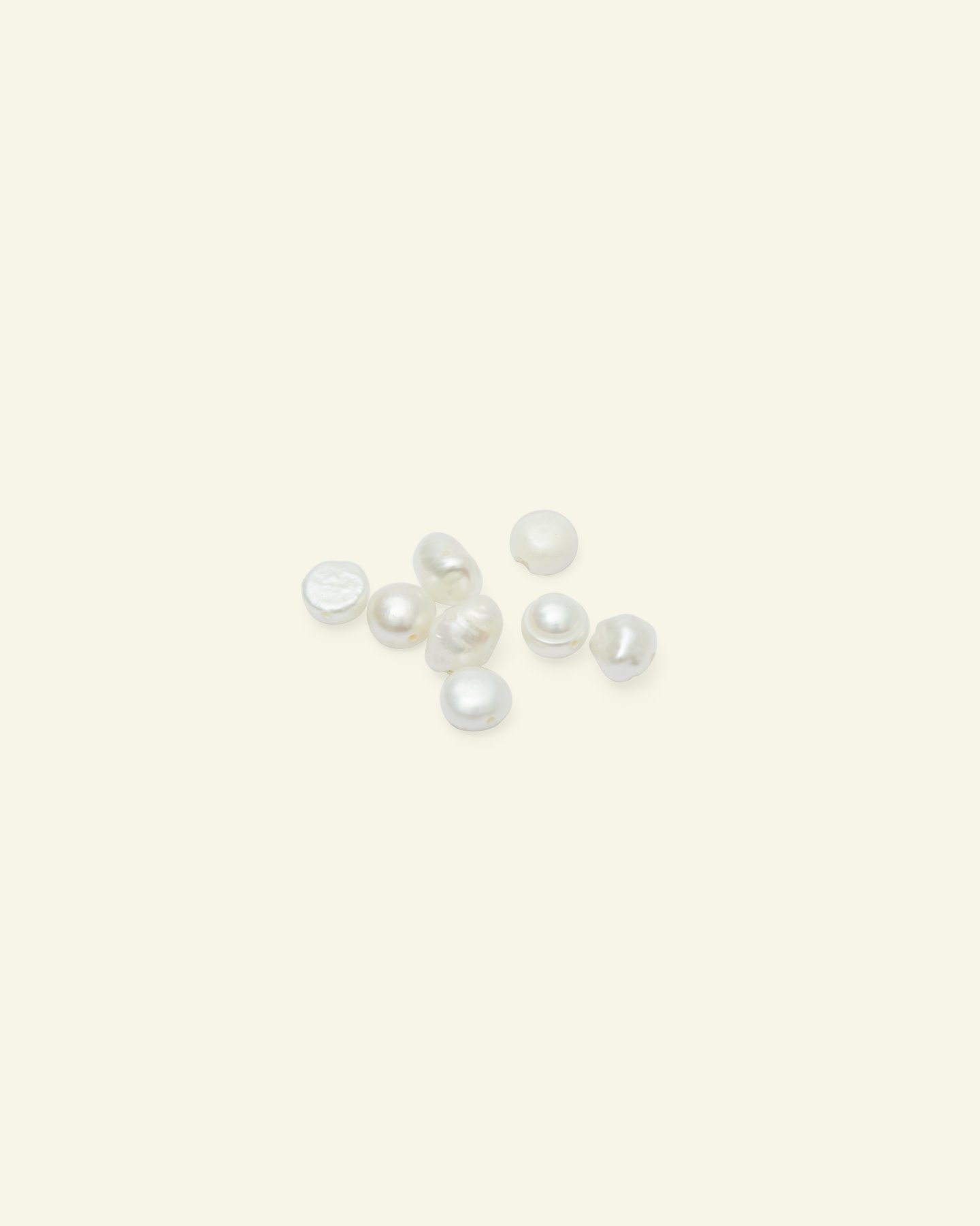 Beads freshwater approx 6mm white 8pcs 47624_pack