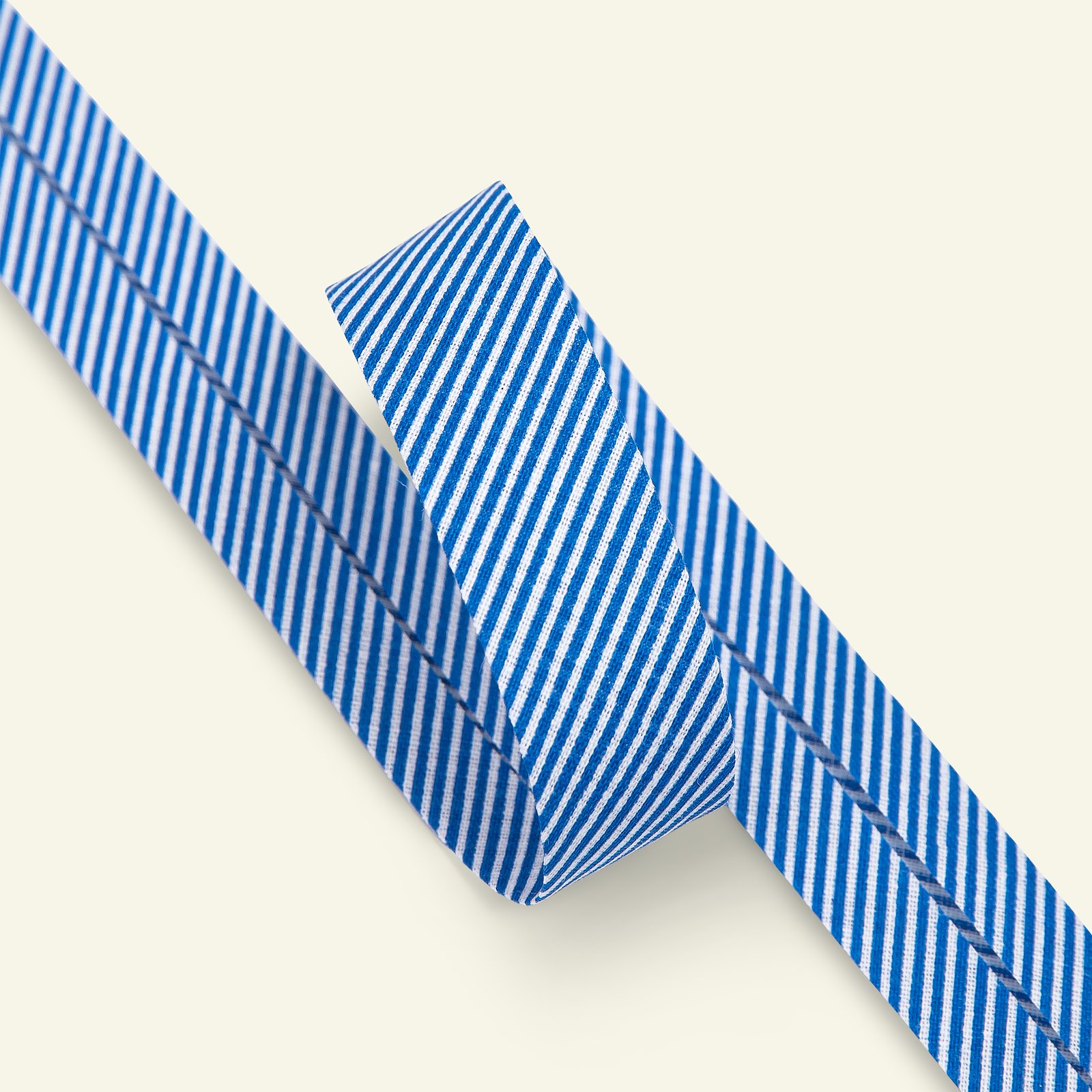 Bias tape 1mm stripe 20mm blue/white 3m 64109_pack