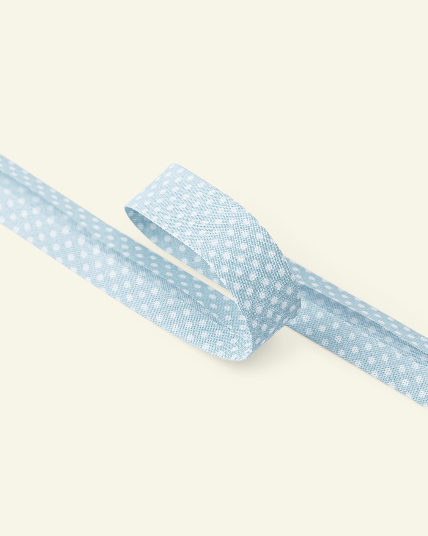 Bias tape cotton 18mm light blue dot 5m 67019_pack