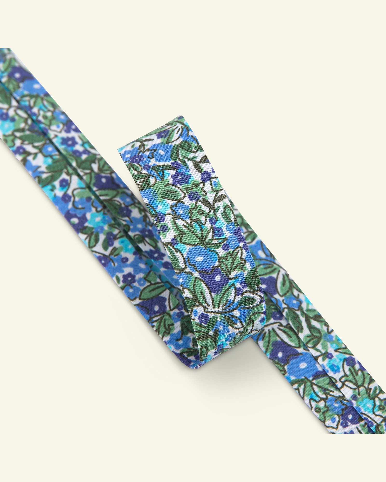 Bias tape flowers 20mm blue/wh./green 3m 64110_pack