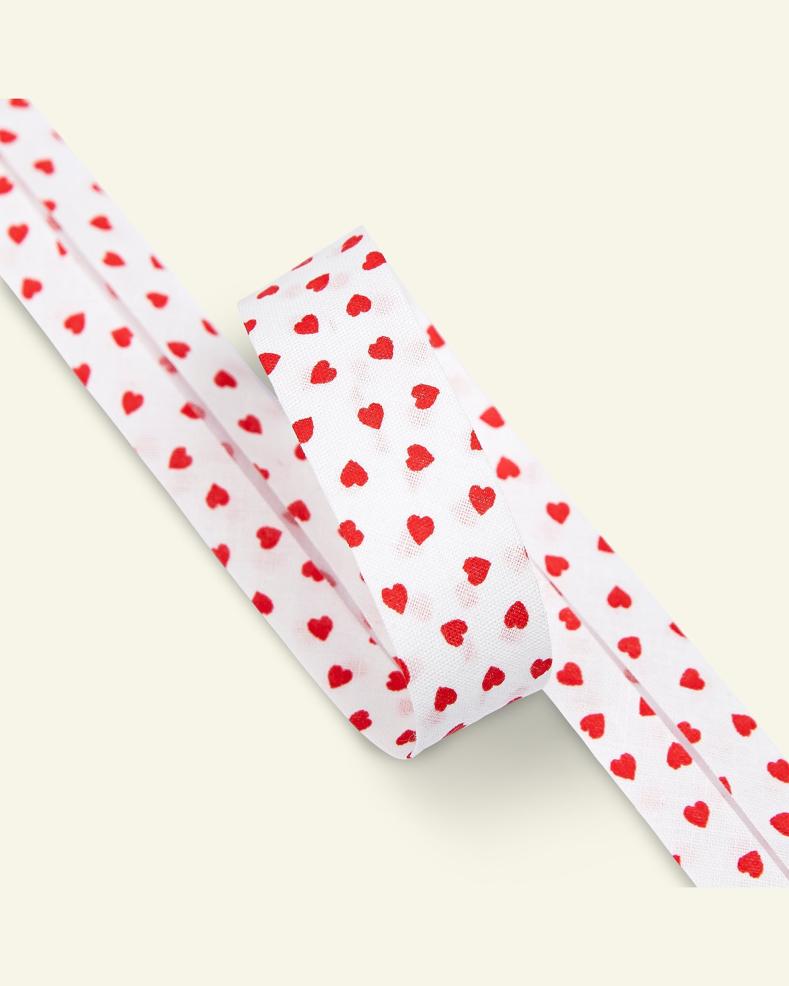 Bias tape hearts 20mm red/white 3m 64104_pack