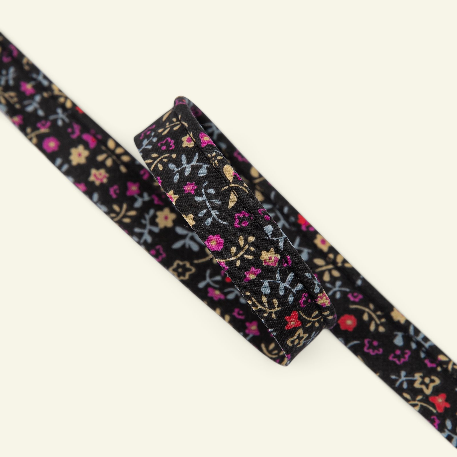Biesenband Blumen 4mm Schw./Gelb/Pink,3m 22329_pack