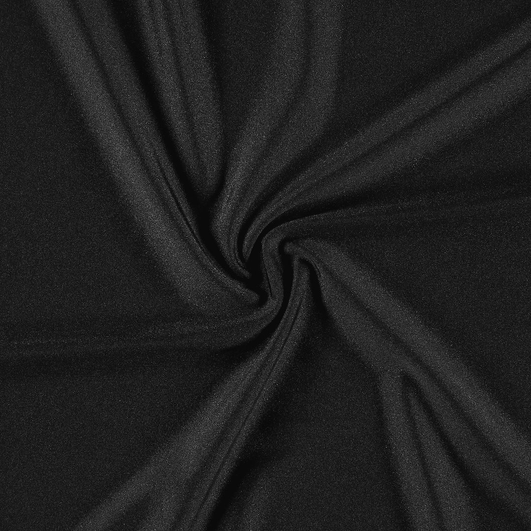 Billede af Blank stretch jersey sort -egnet badetøj