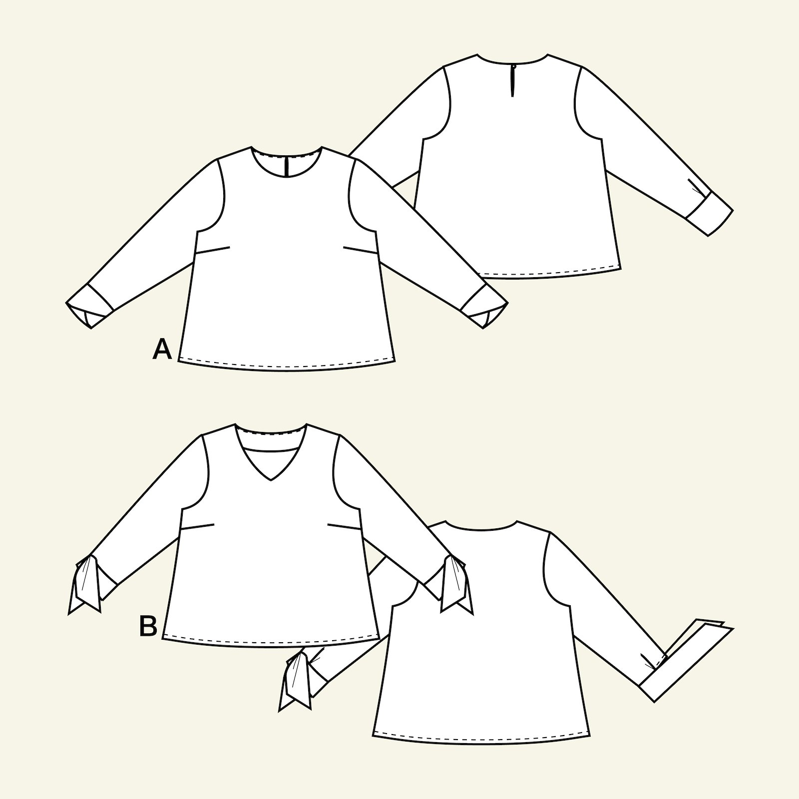 Blouse with sleeve variations, 36/8 p22067_pack