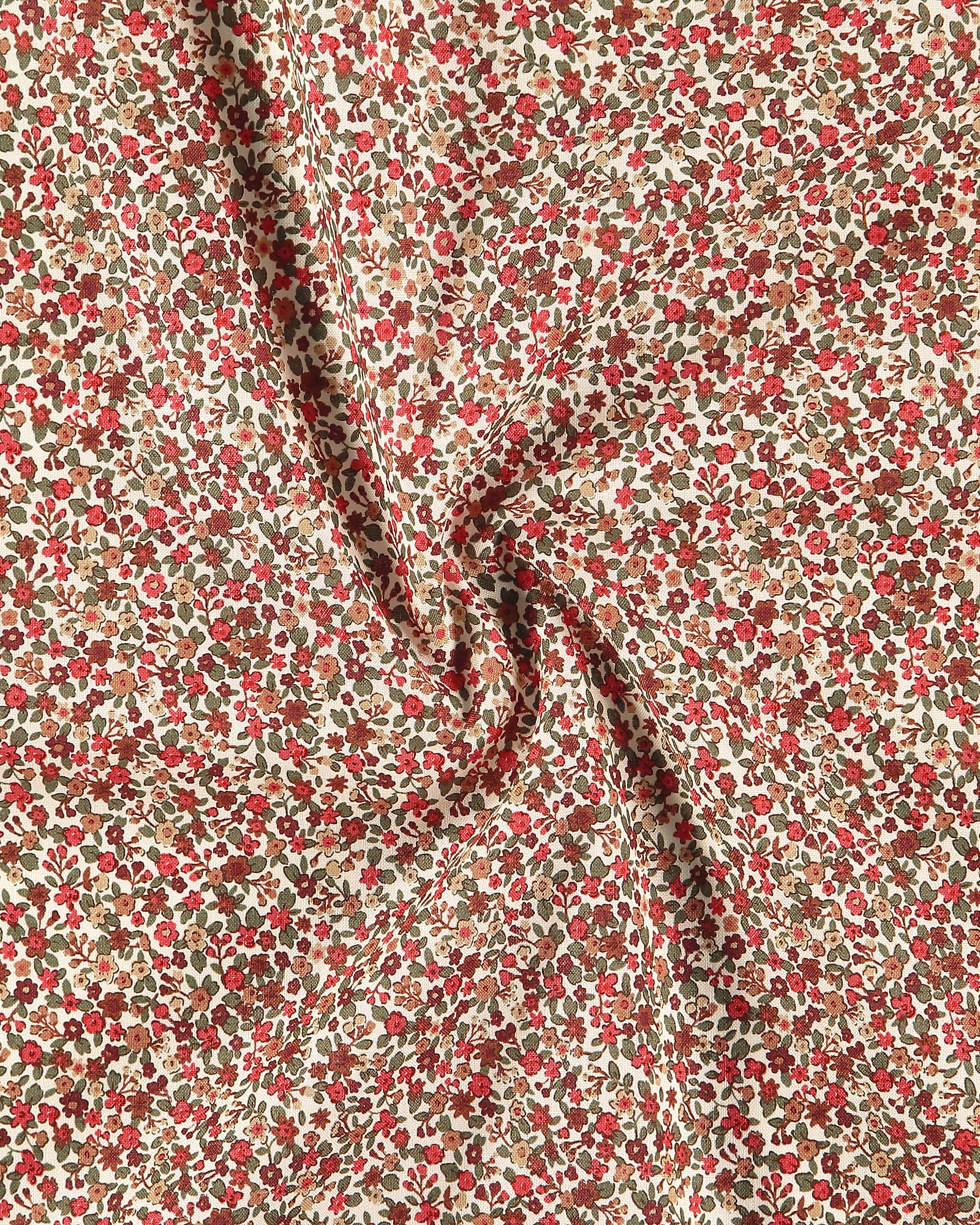 Bomuld pastel pudder med røde blomster 852443_pack