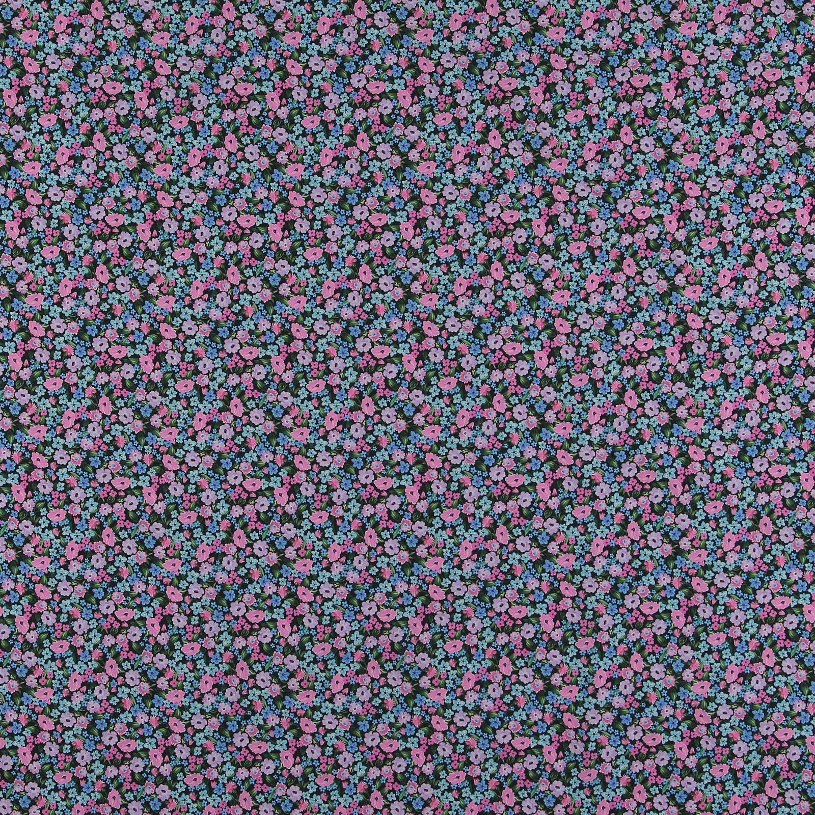Bomulds poplin sort m pink/blå blomster 540123_pack_sp
