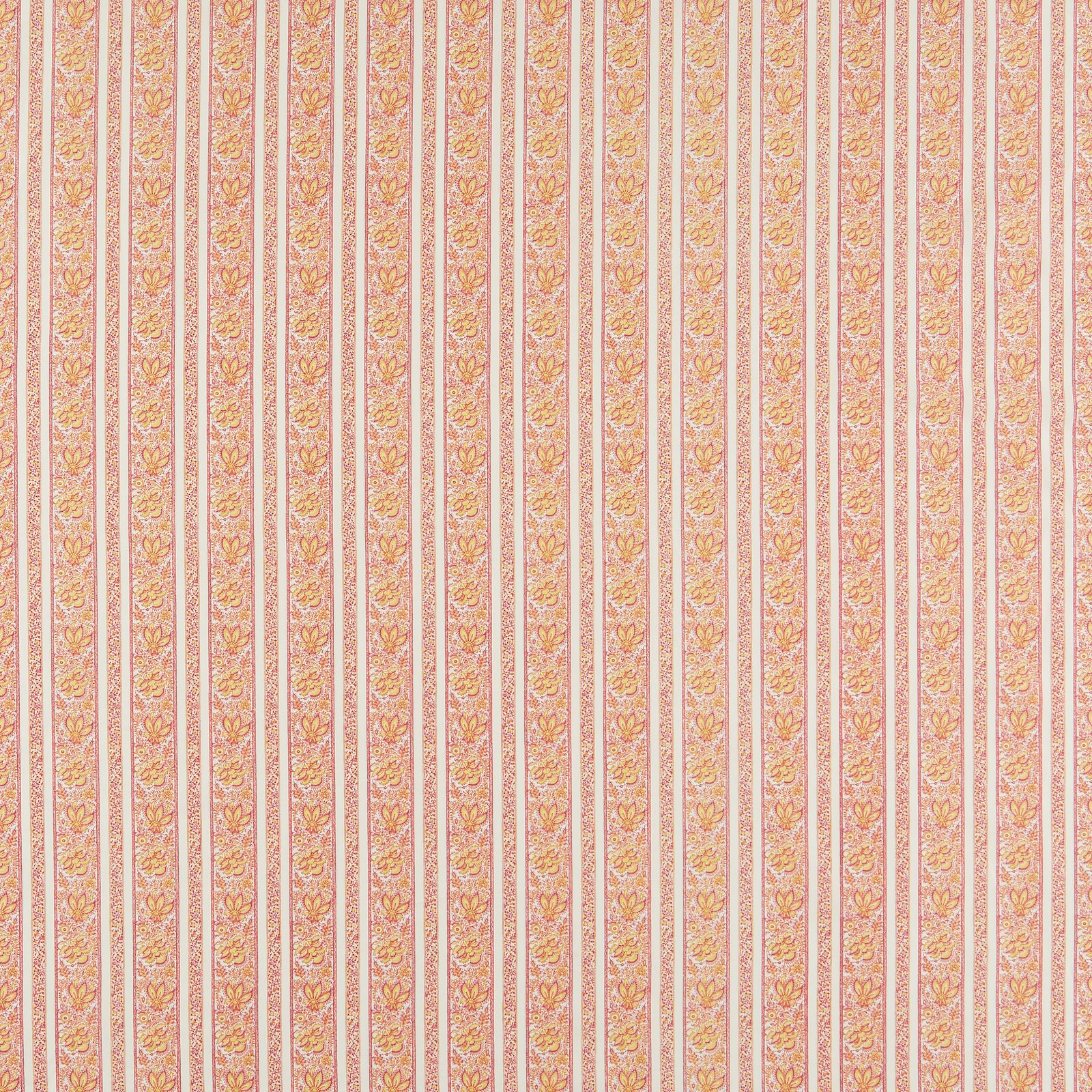 Bomull stripet blomster mønster rød/gul 852494_pack_sp