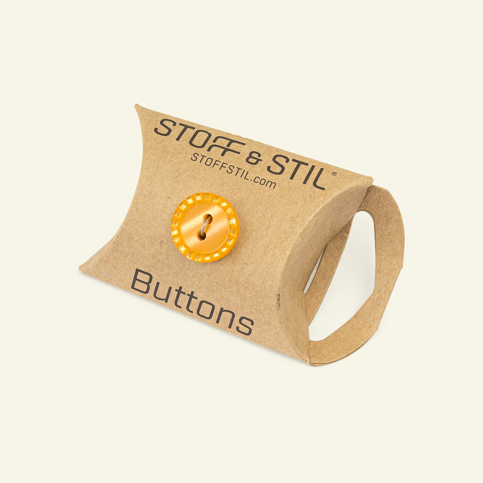 Button 2-hole stitch rim 15mm orange 6pc 33229_pack_b