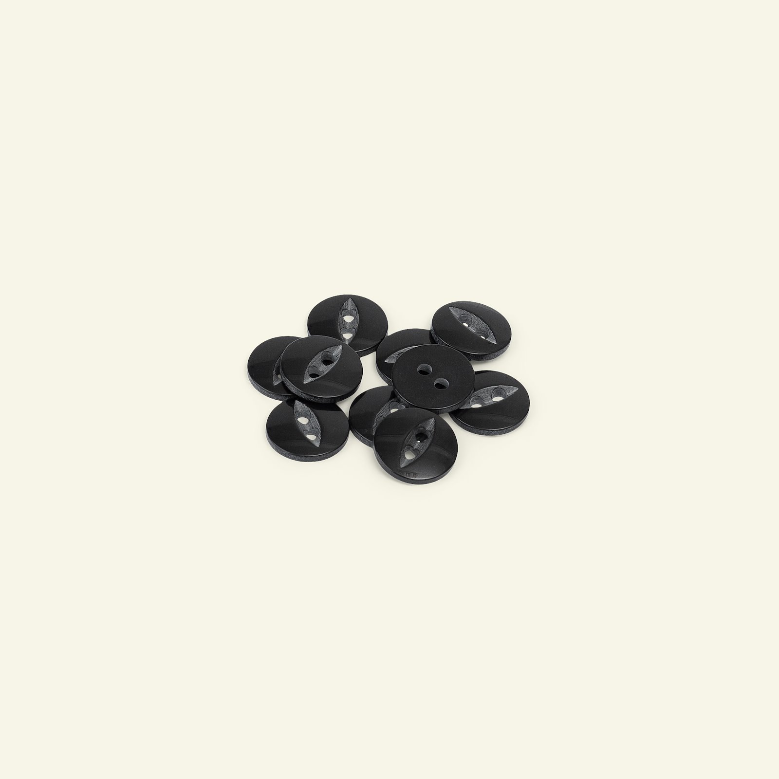 Button 2-holes 12mm black 10pcs 33106_pack