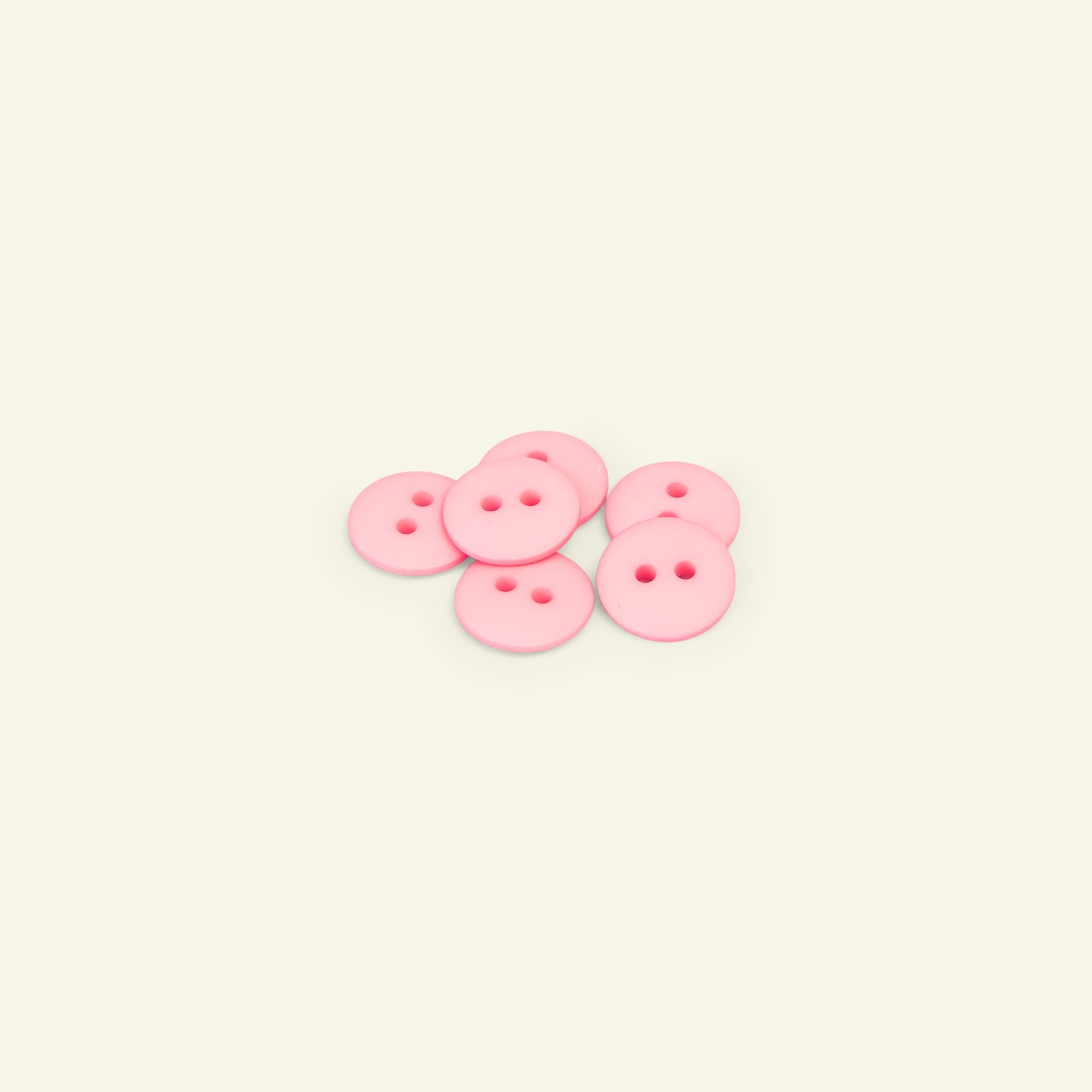 Button 2-holes 14mm pink 6pcs 33393_pack