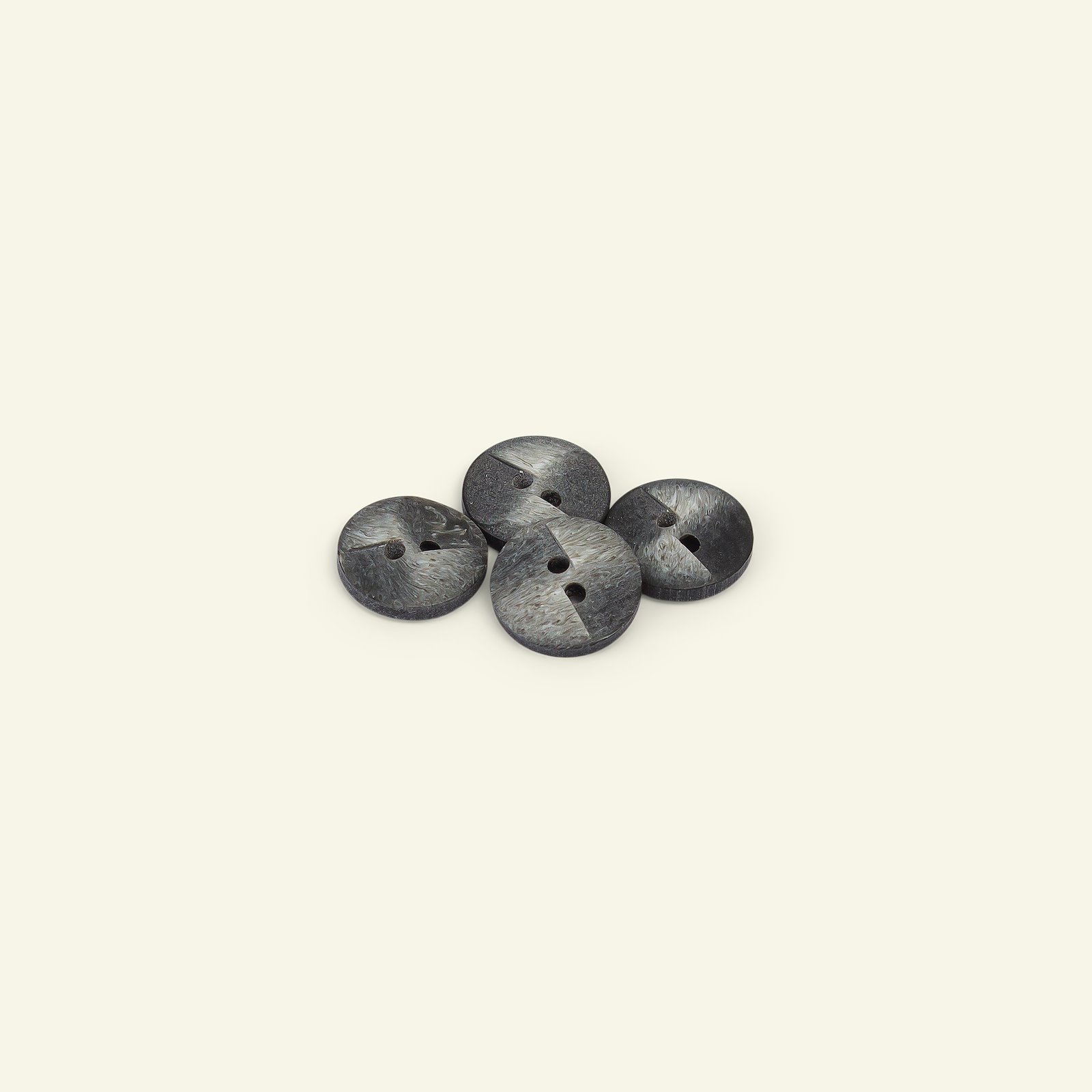 Button 2-holes 15mm grey 4pcs 33155_pack