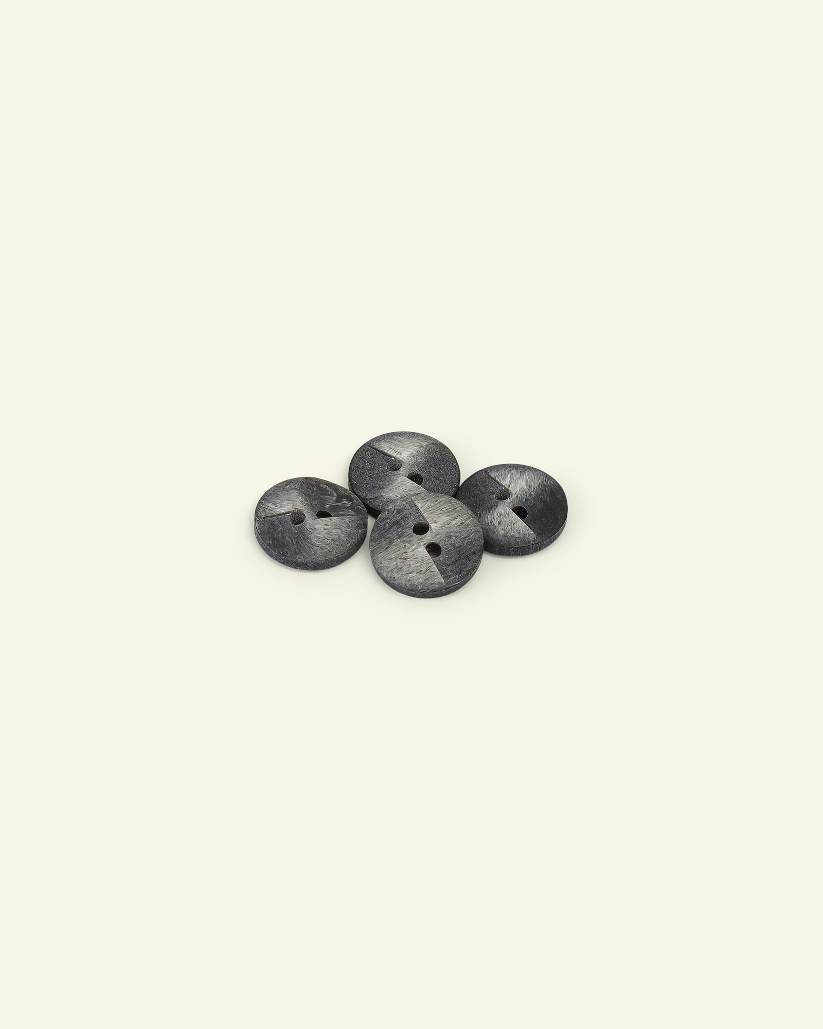 Button 2-holes 15mm grey 4pcs 33155_pack