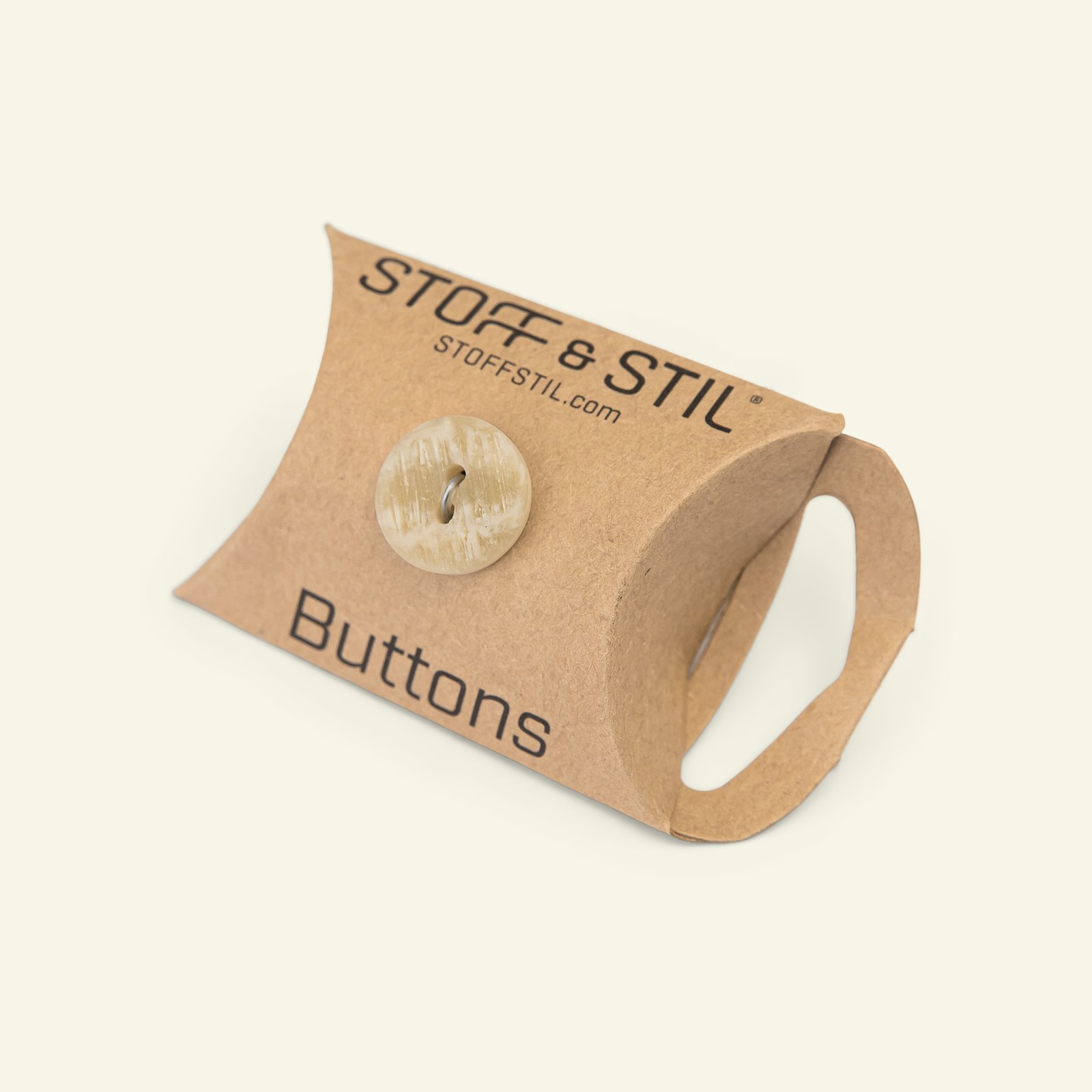 Button 2-holes 15mm light brown 10pcs 33091_pack_b