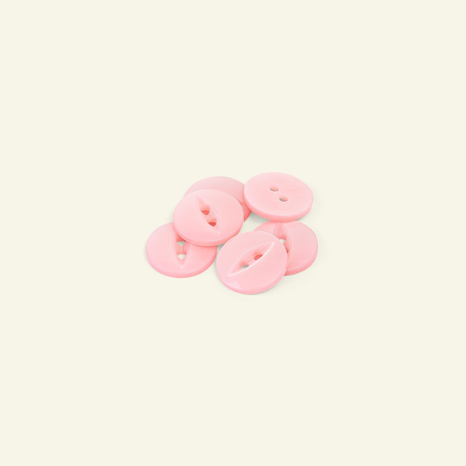 Button 2-holes 16mm pink 6pcs 33329_pack