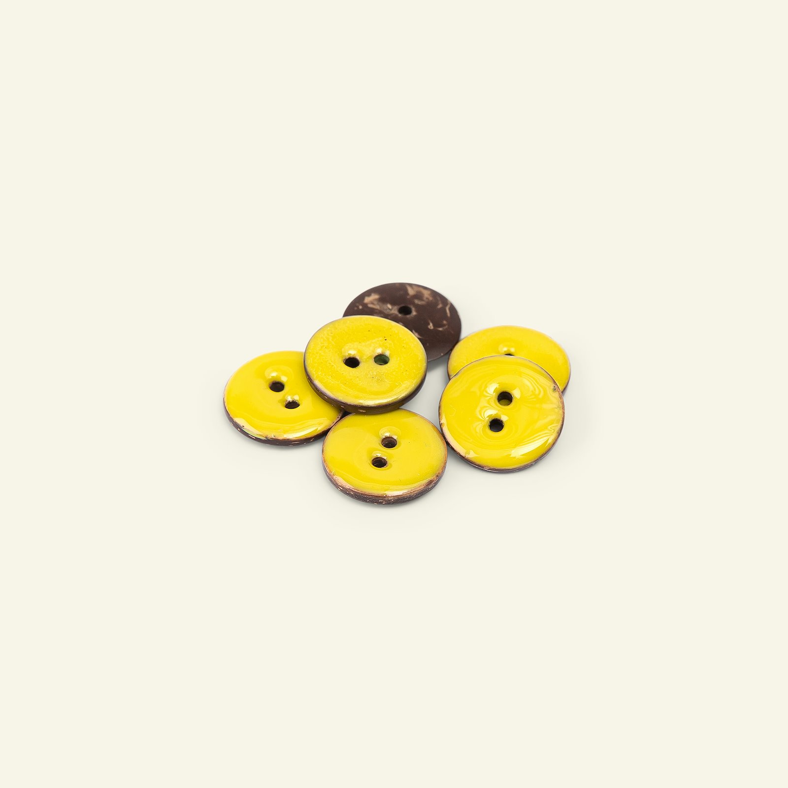 Button 2-holes coconut 18mm lime 6pcs 33319_pack