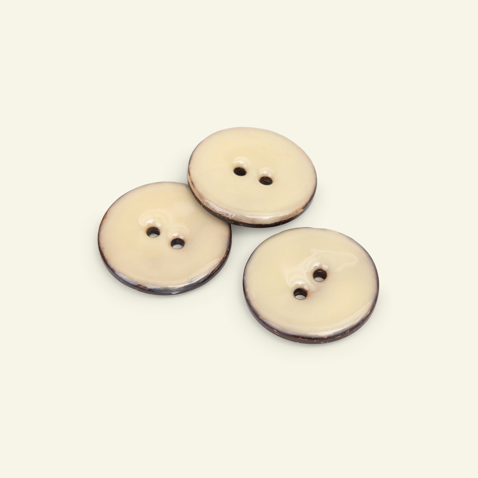 Button 2-holes coconut 30mm white 3pcs 33101_pack