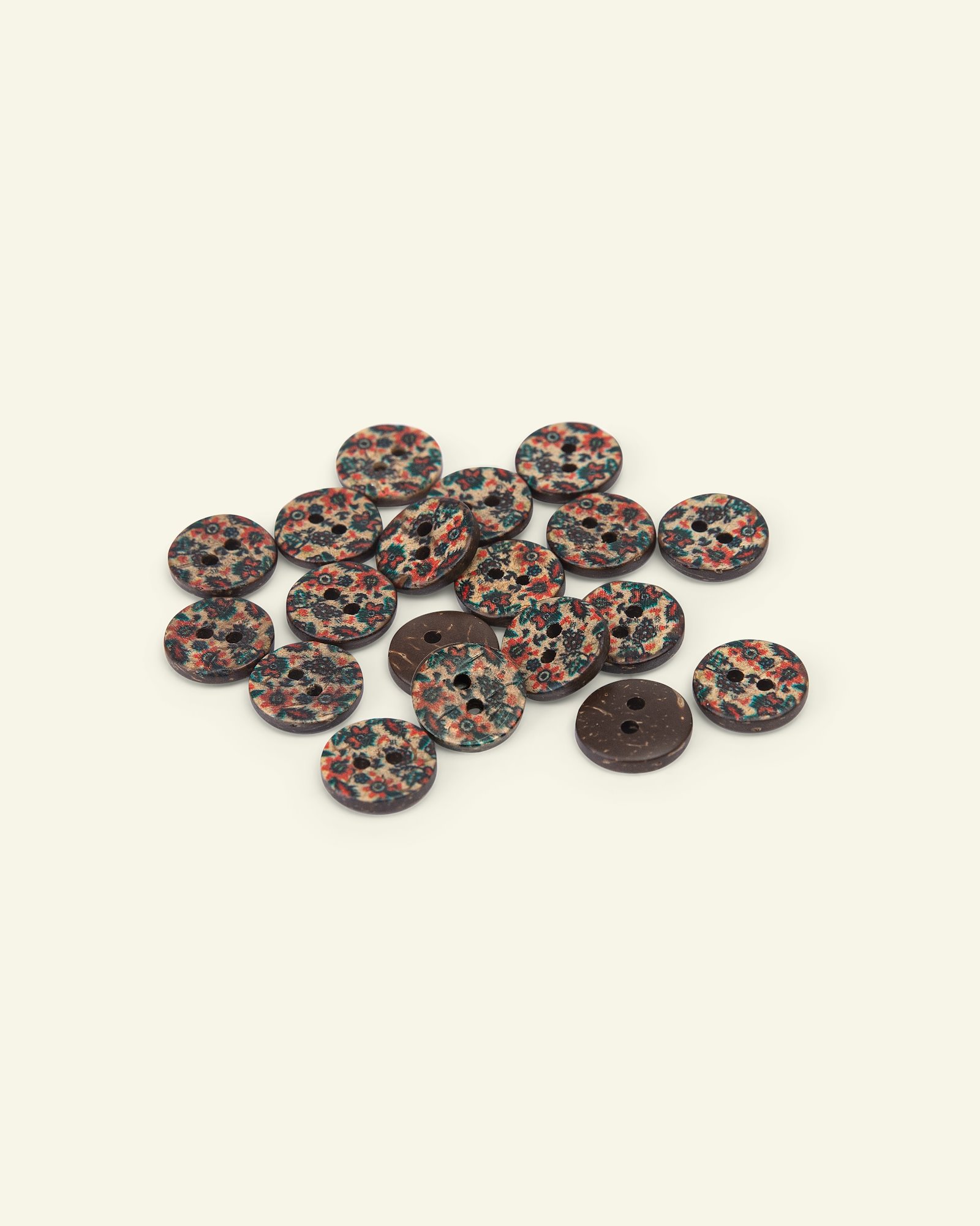 Button 2-holes coconut flower 12mm 10pcs 33545_pack