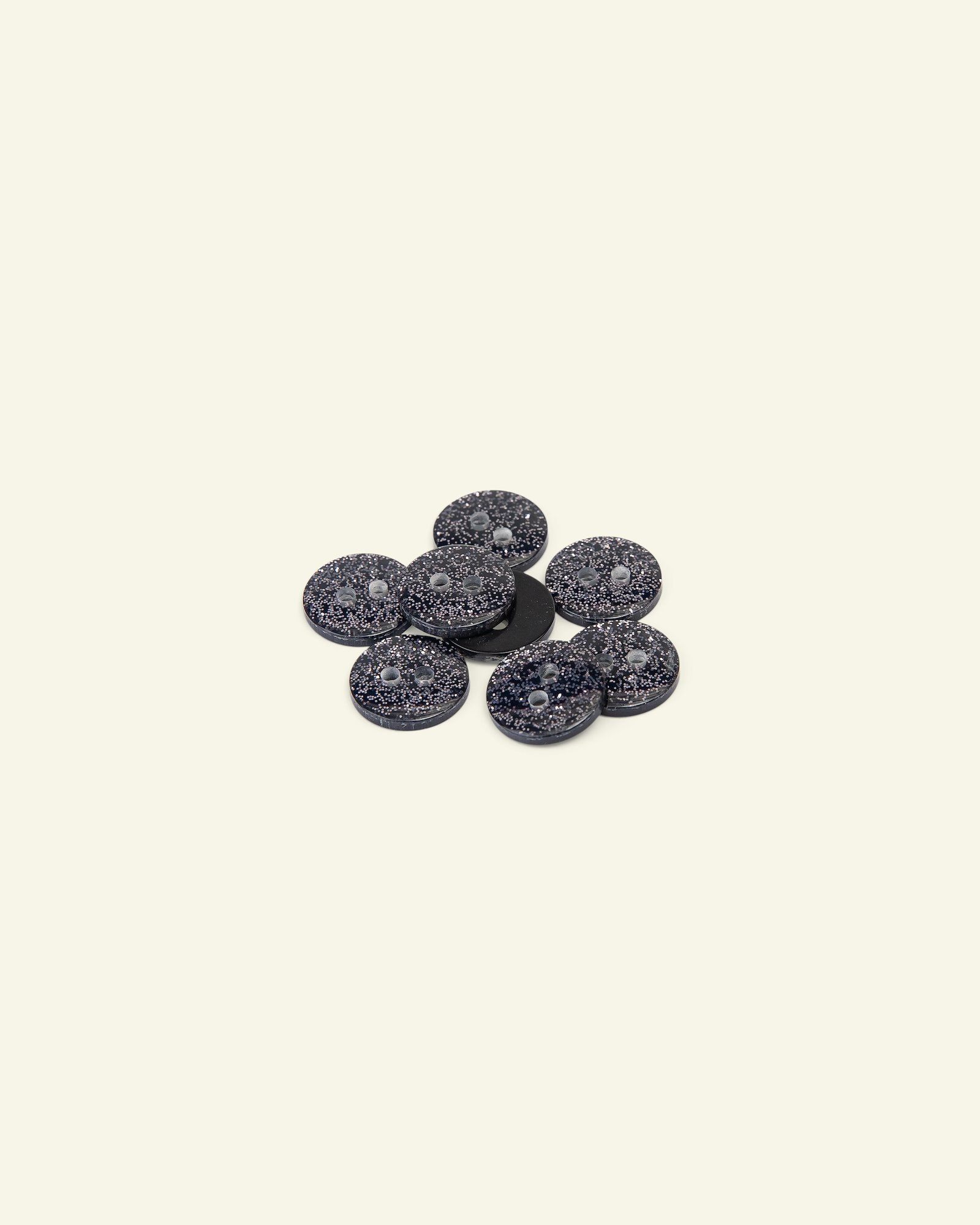 Button 2-holes glitter 14mm blue 8pcs 33148_pack