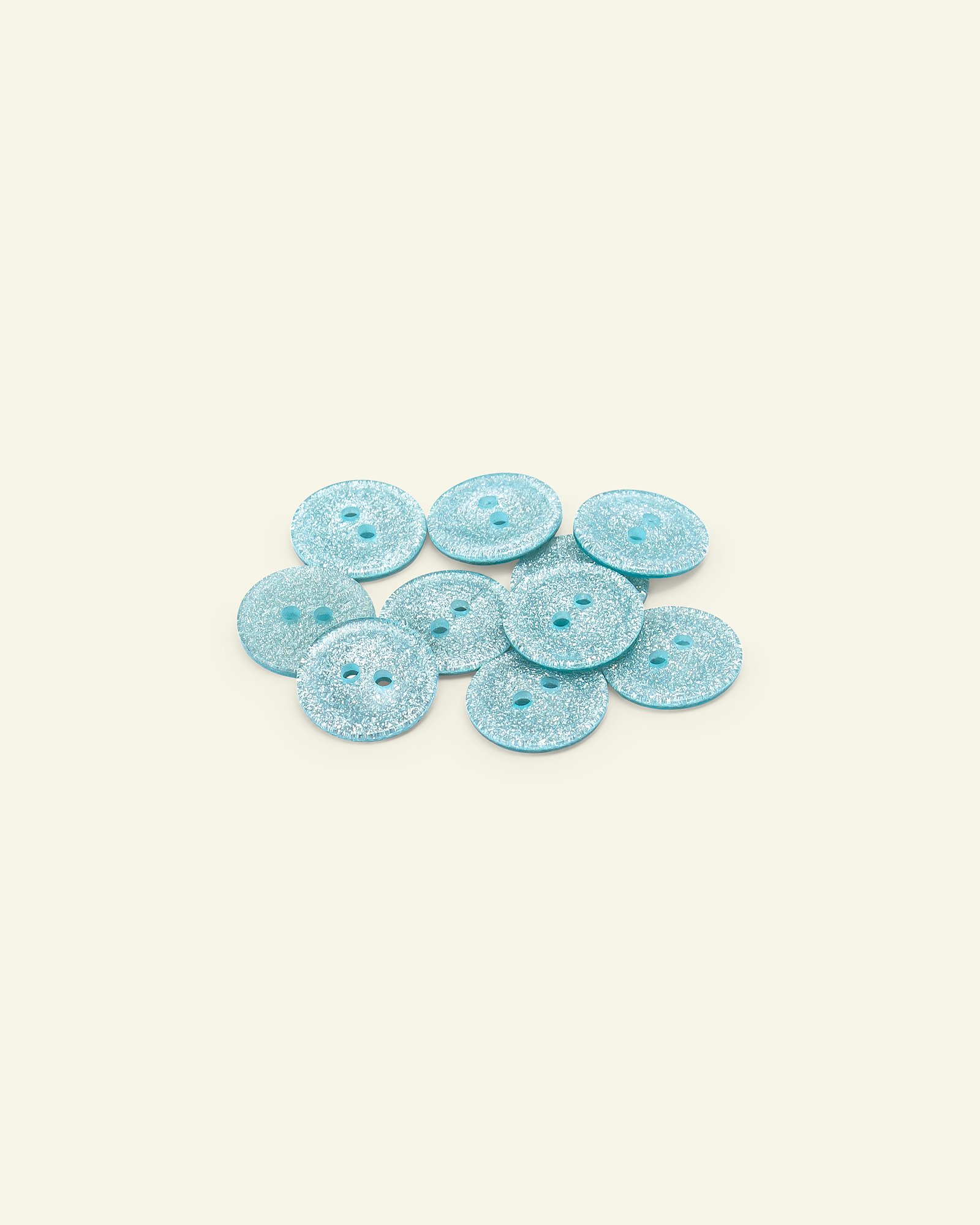 Button 2-holes glitter 15mm blue 10pcs 33468_pack