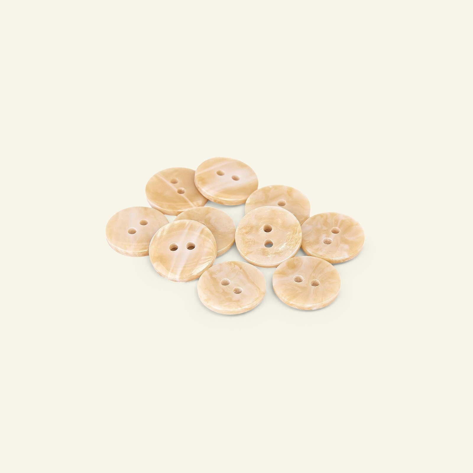 Button 2-holes marble 15mm beige 10pcs 33083_pack