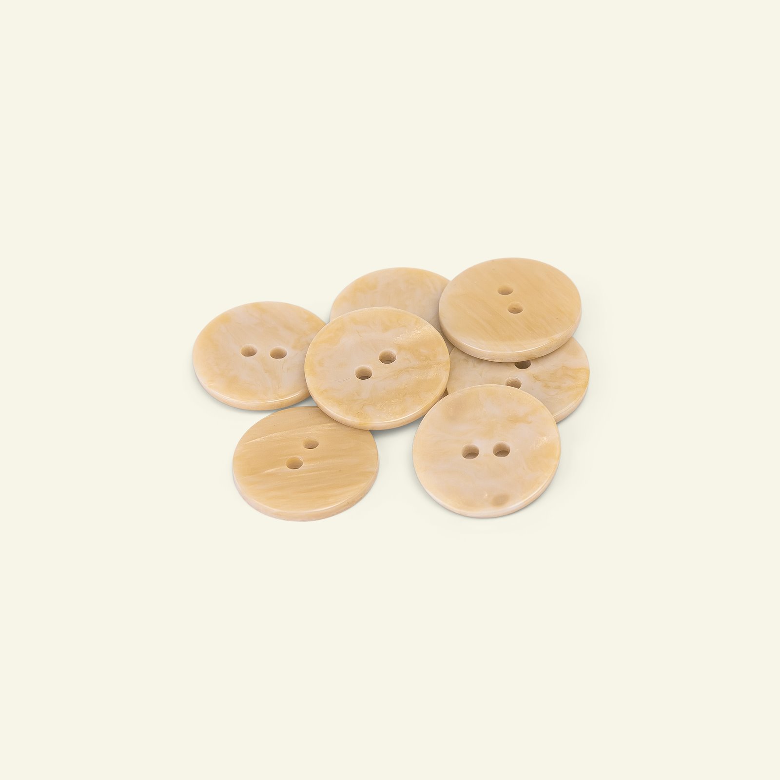 Button 2-holes marble 20mm beige 7pcs 33084_pack