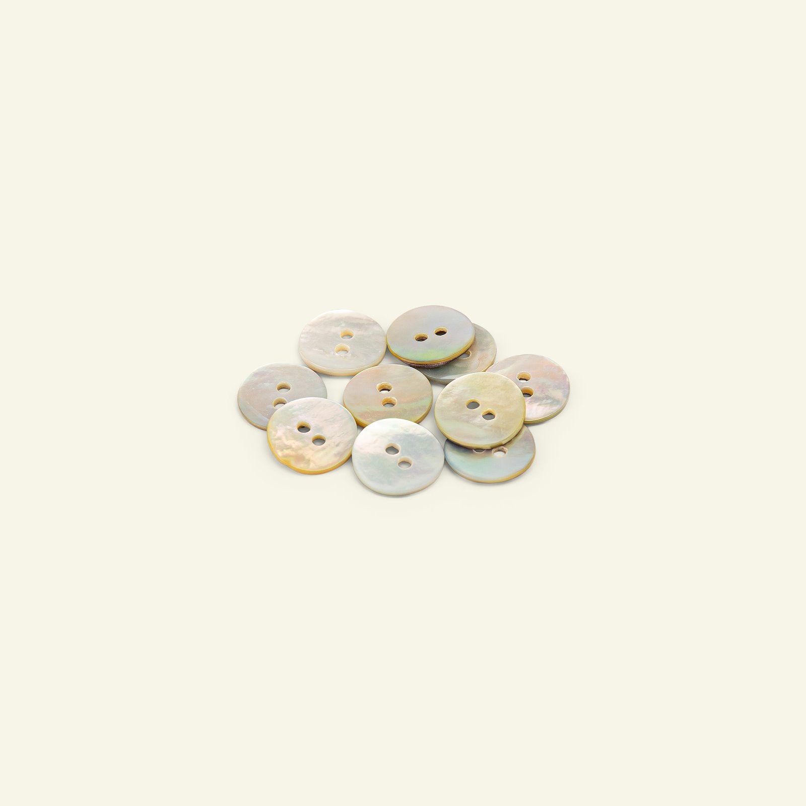 Button 2-holes MOP 12mm offwhite 10pcs 33498_pack