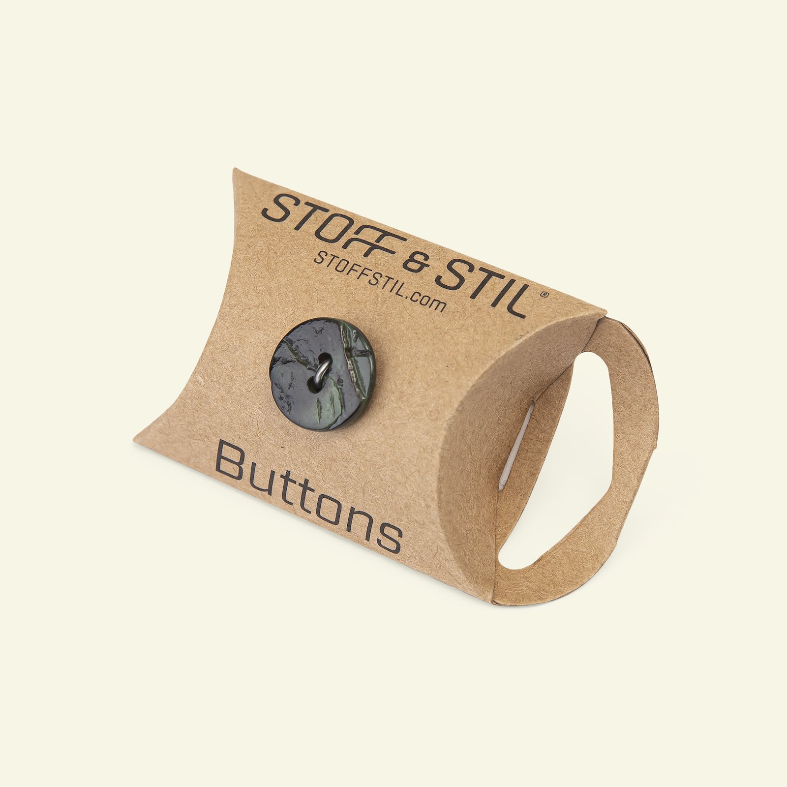 Azië Mening Bedrijf Button 2-holes MOP 15mm green 10pcs | Selfmade® (Stoff & Stil)