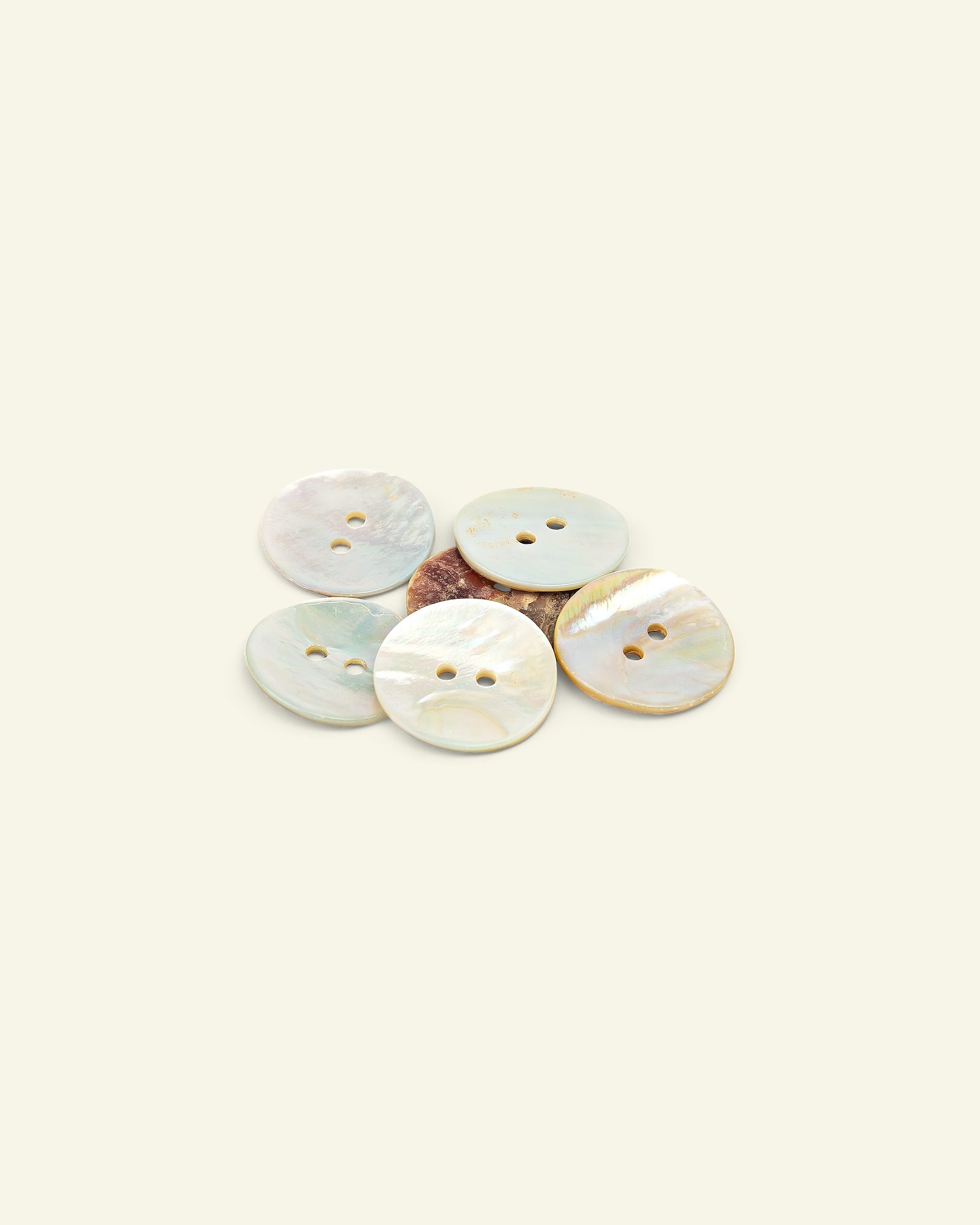Button 2-holes MOP 20mm offwhite 6pcs 33505_pack